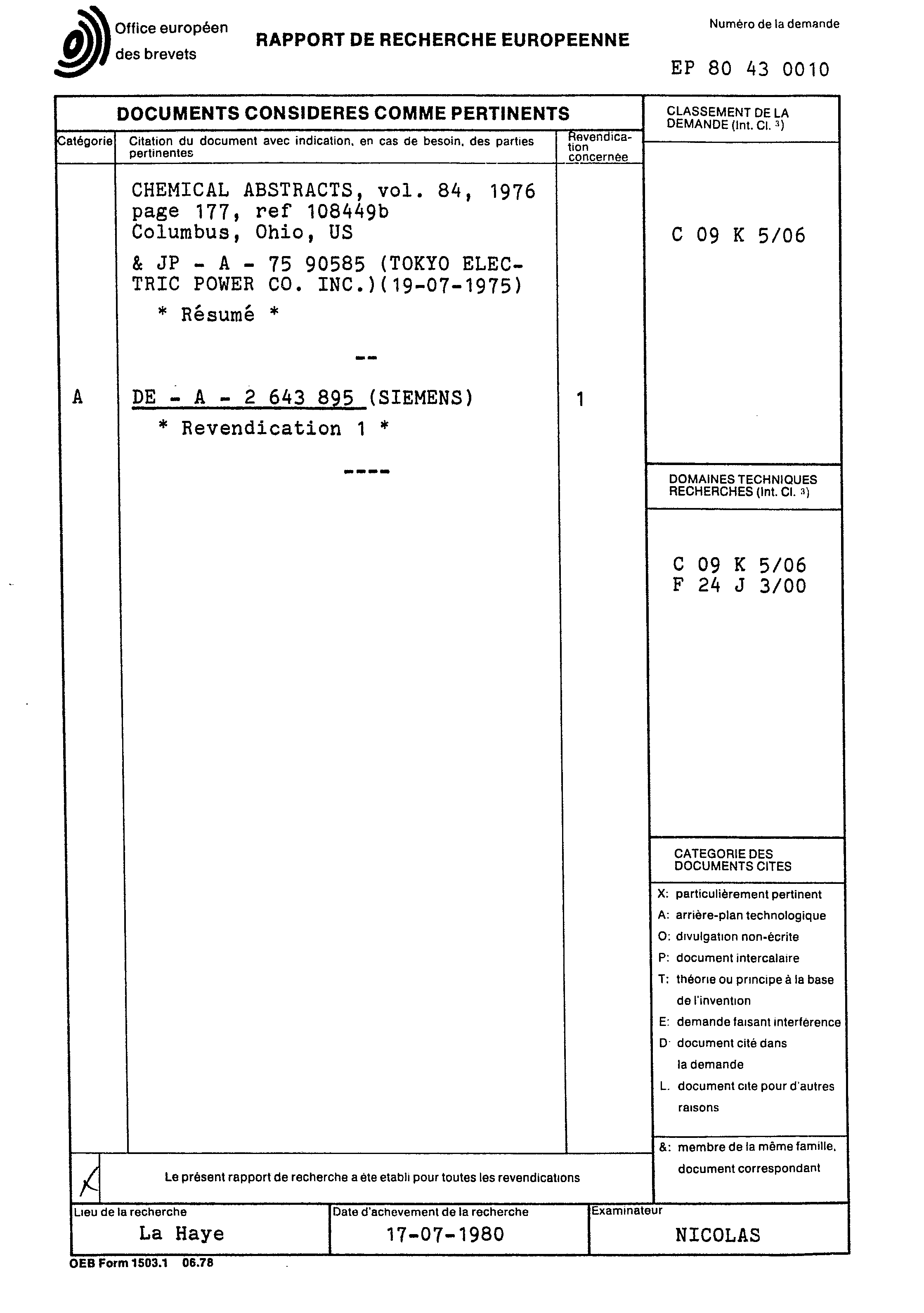 Patent EP0019573A1 - Matériau absorbeur et accumulateur de Patent EP0019573A1 - Matériau absorbeur et accumulateur de