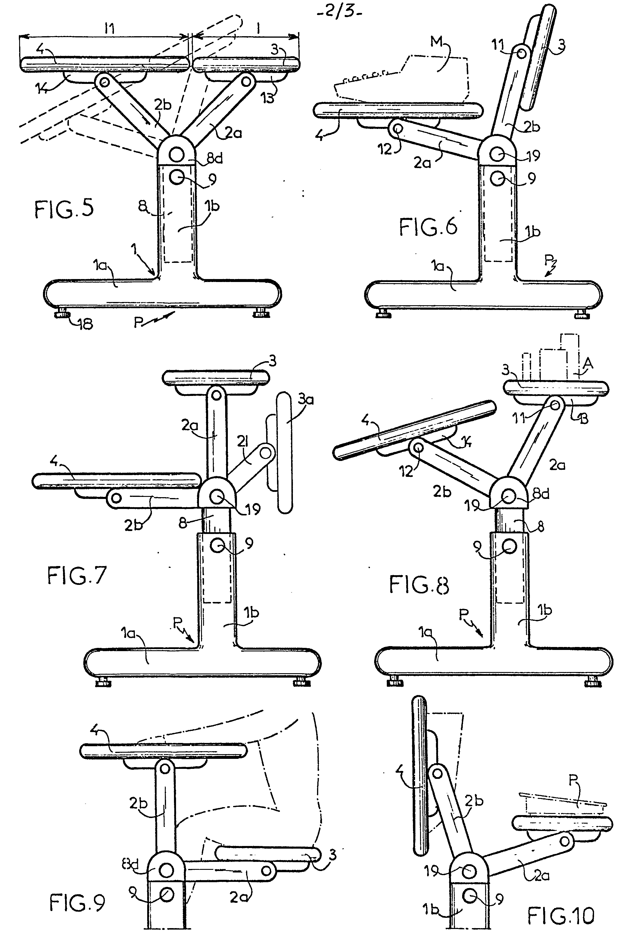 table transformable en banc plan