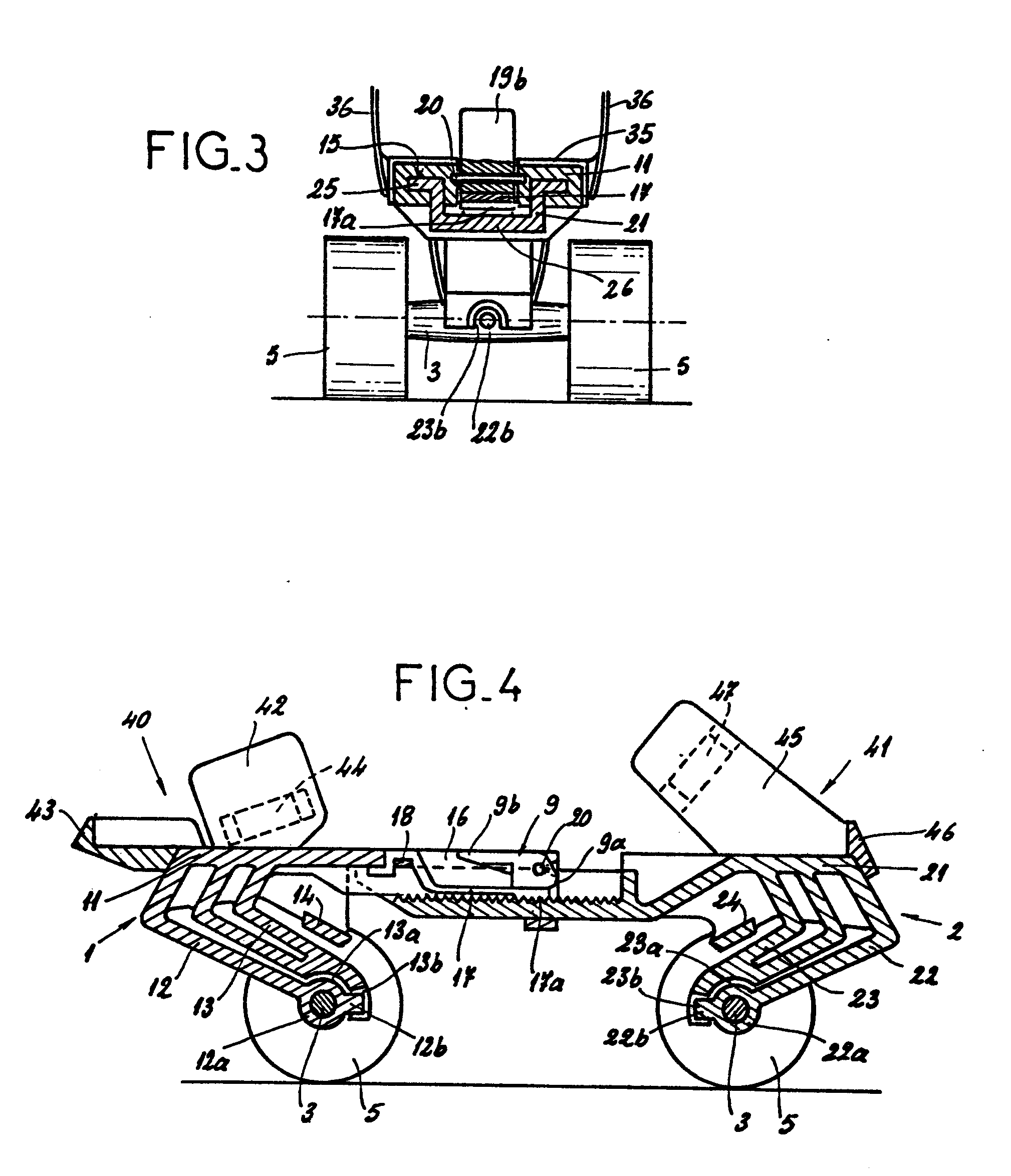 Patin a roulette invention