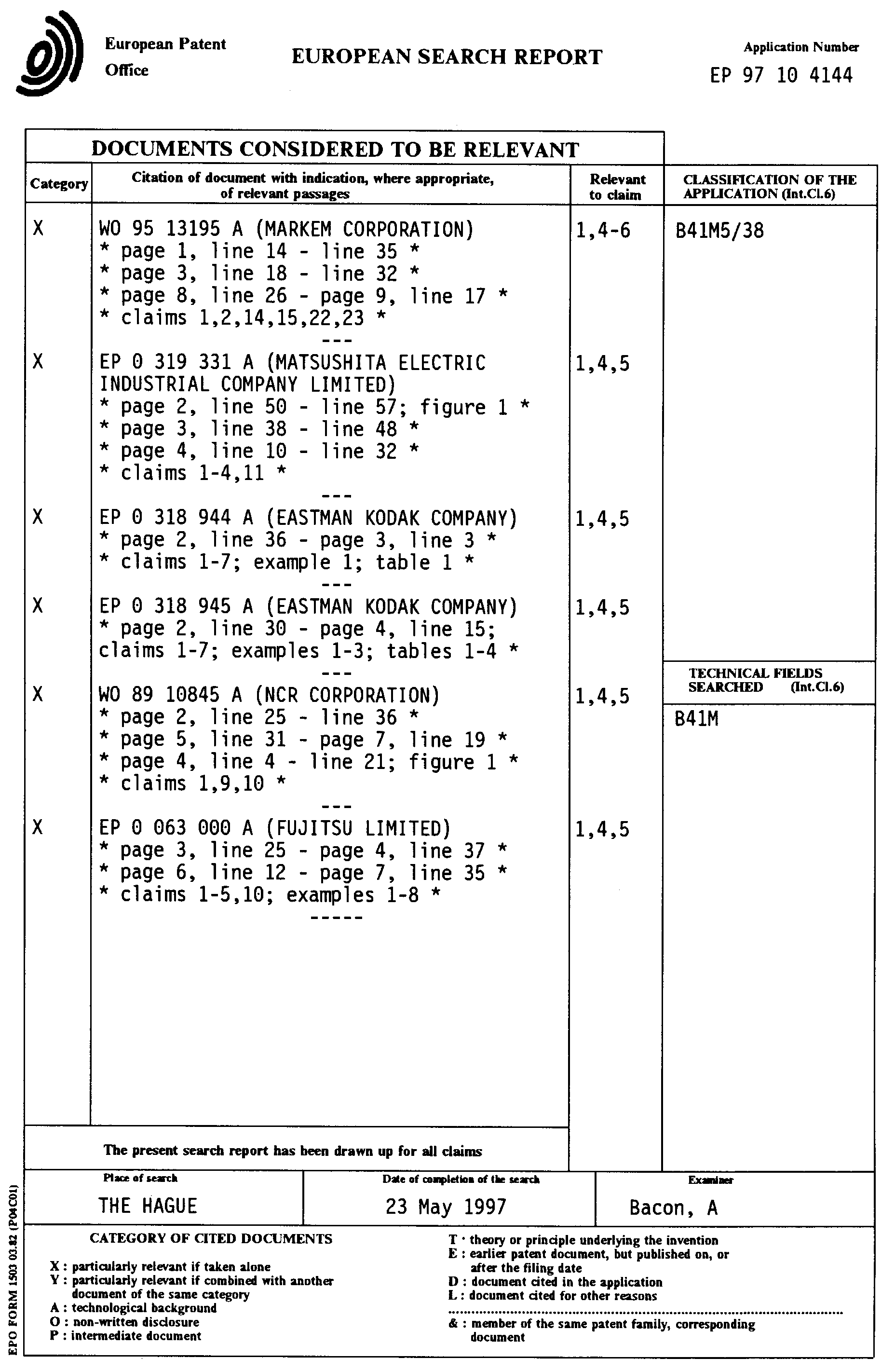 Patent Ep0799713a1 Thermal Transfer Donor Element Comprising A Patent Drawing