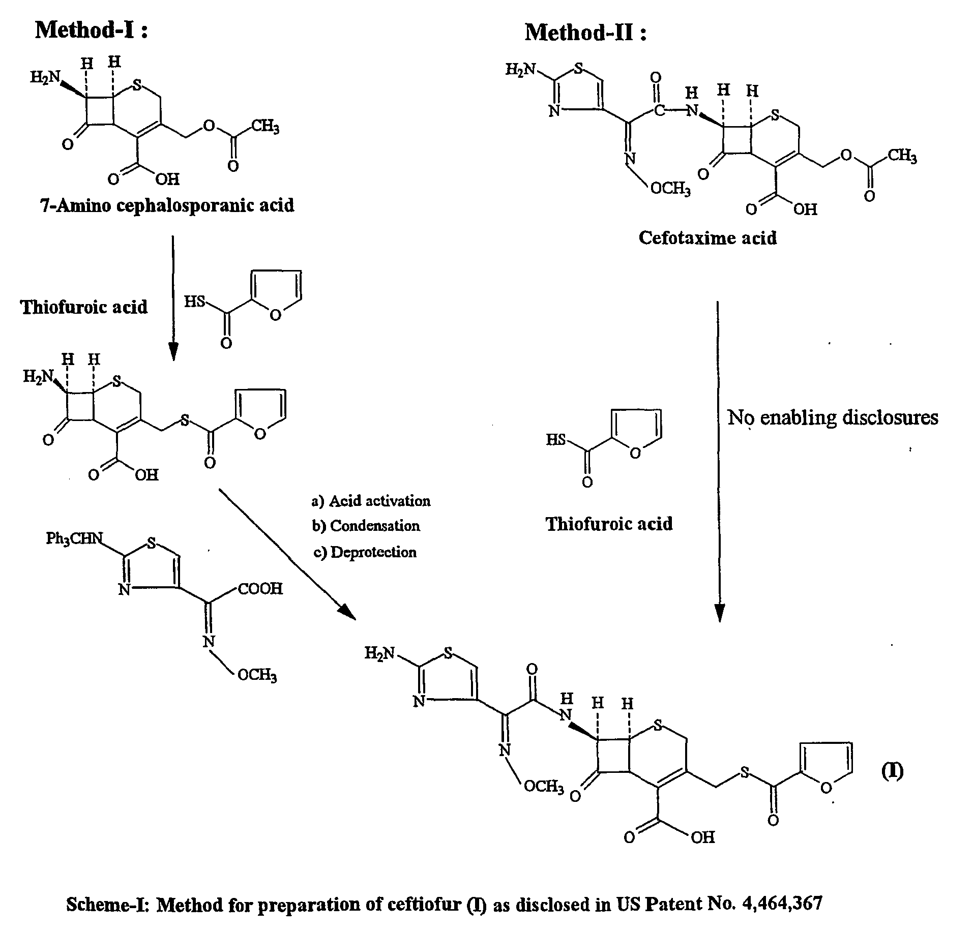 Patent Ep1556388b1 A Method For Manufacture Of Ceftiofur Of The Amino Group 2 Aminothiazol 4 Yl Syn Methoxyimino Acetic Acid With Trityl Chloride Followed By Deprotection In Presence Formic
