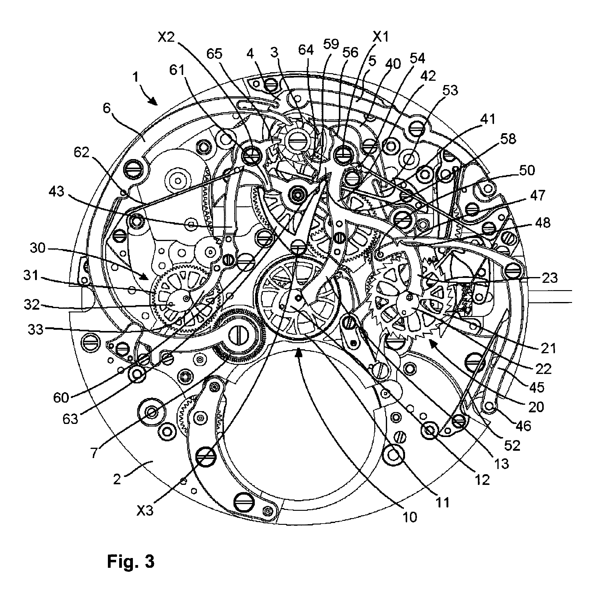 mechanism for running a timepiece mechanism for running a timepiece