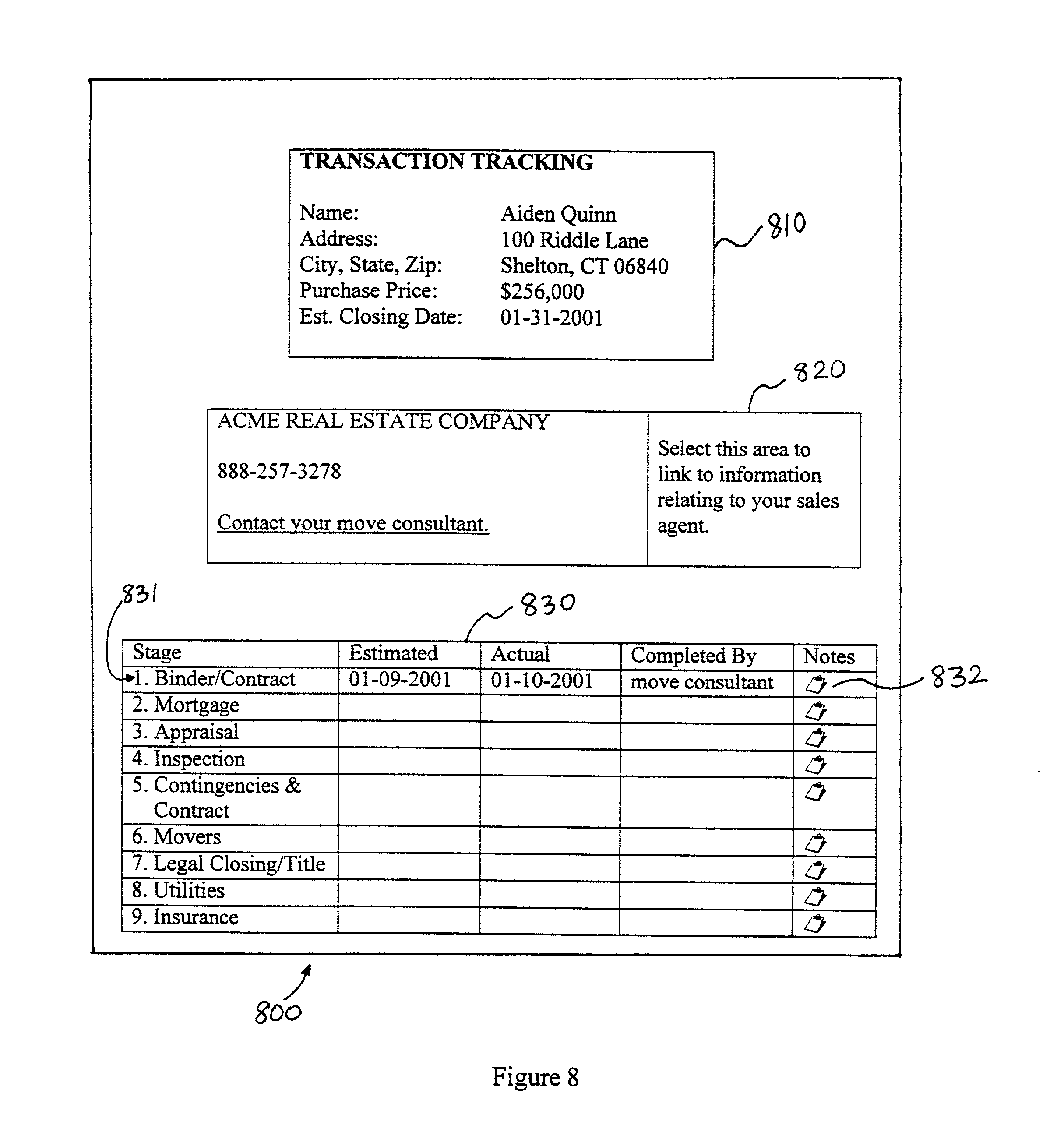 Patent Us20020049624 System And Method For Tracking Real Estate Transactions Google Patents Transaction Coordinator Checklist Template