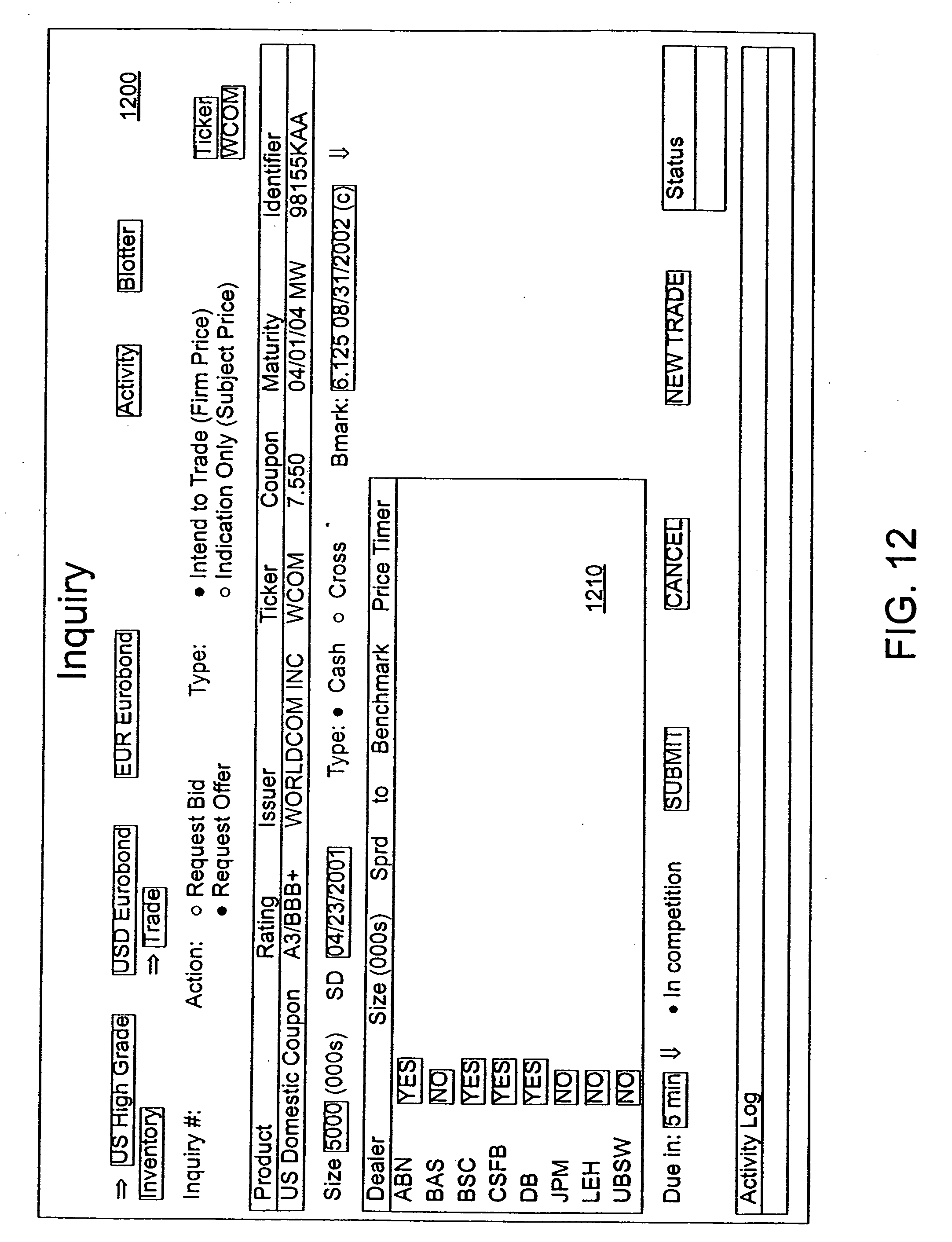 Debt securities trading system (dex)
