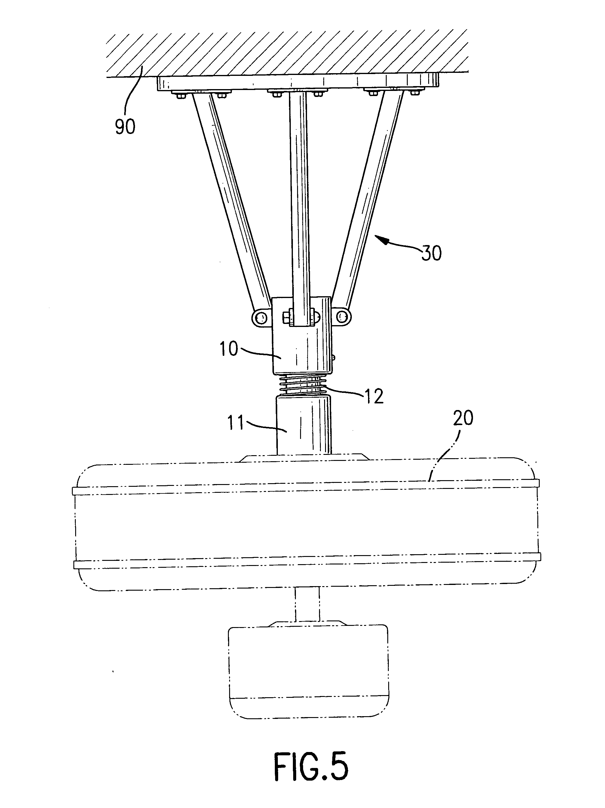 Patent Us20050006833 Vibration Isolator For A Ceiling Fan Patent Drawing