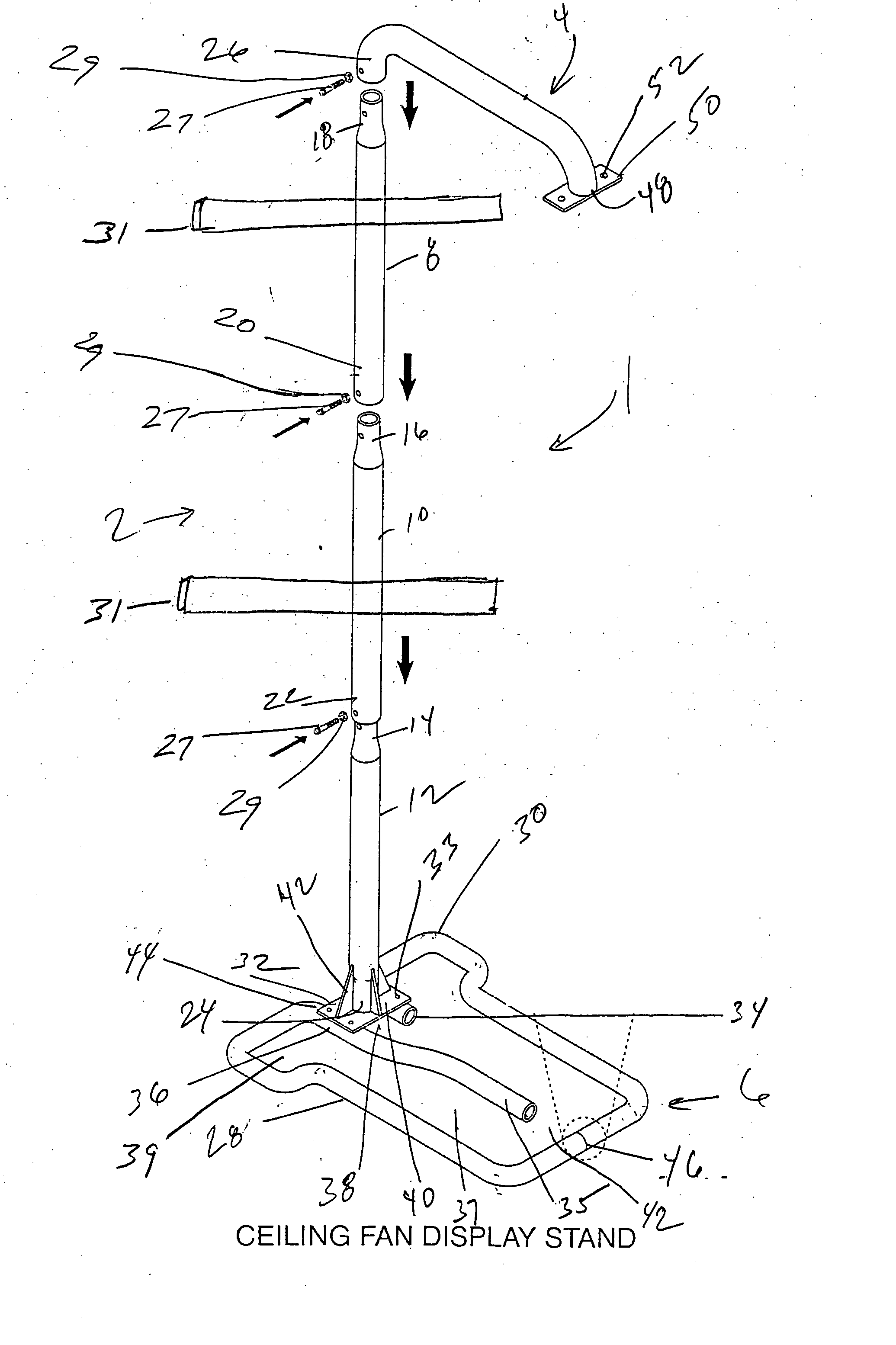 Patent Us20050133675 Ceiling Fan Display Google Patents Patent Drawing