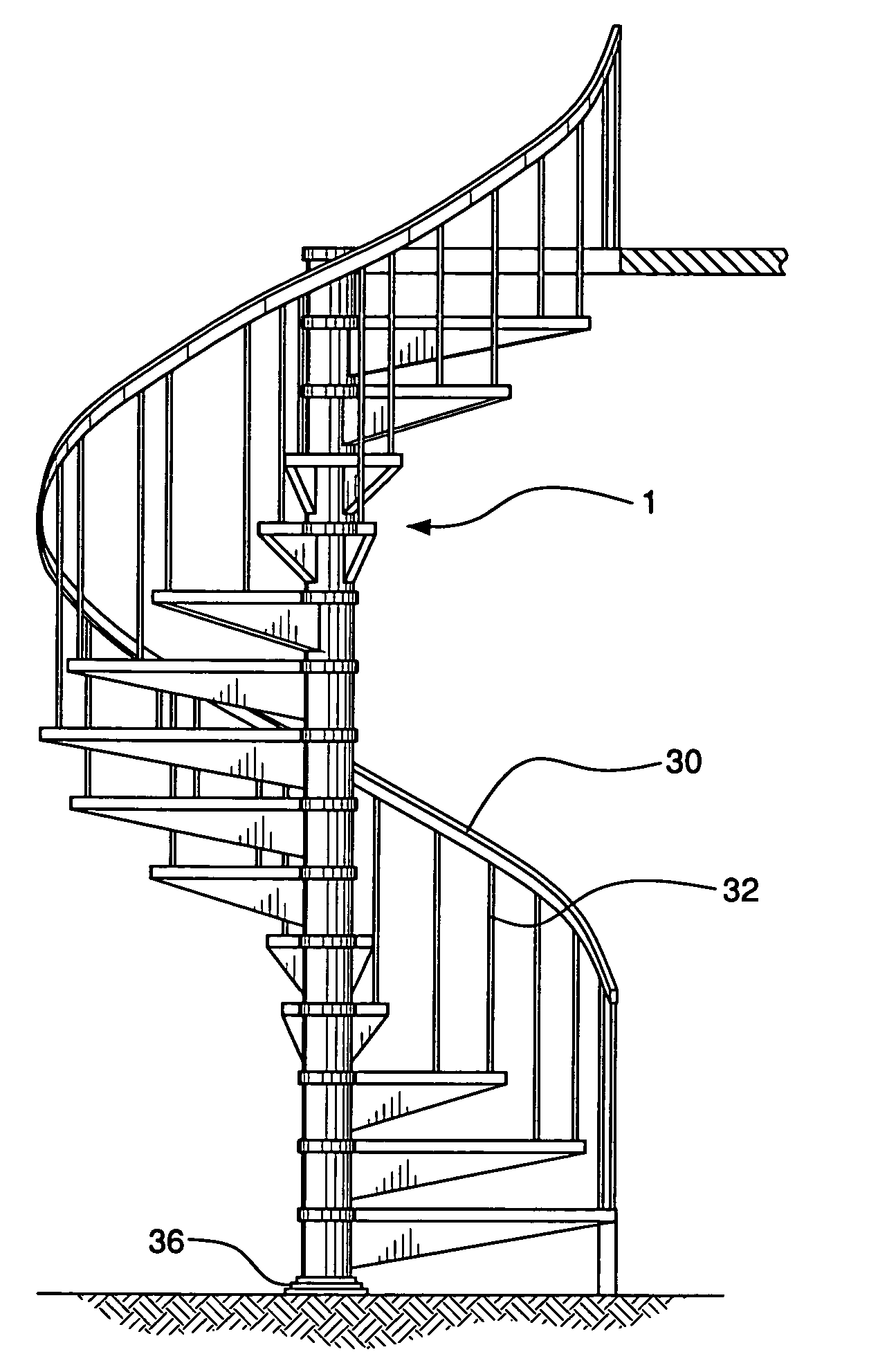 Patent US20070000191 - Spiral staircase kit - Google Patents Patent US20070000191 - Spiral staircase kit - Google Patents