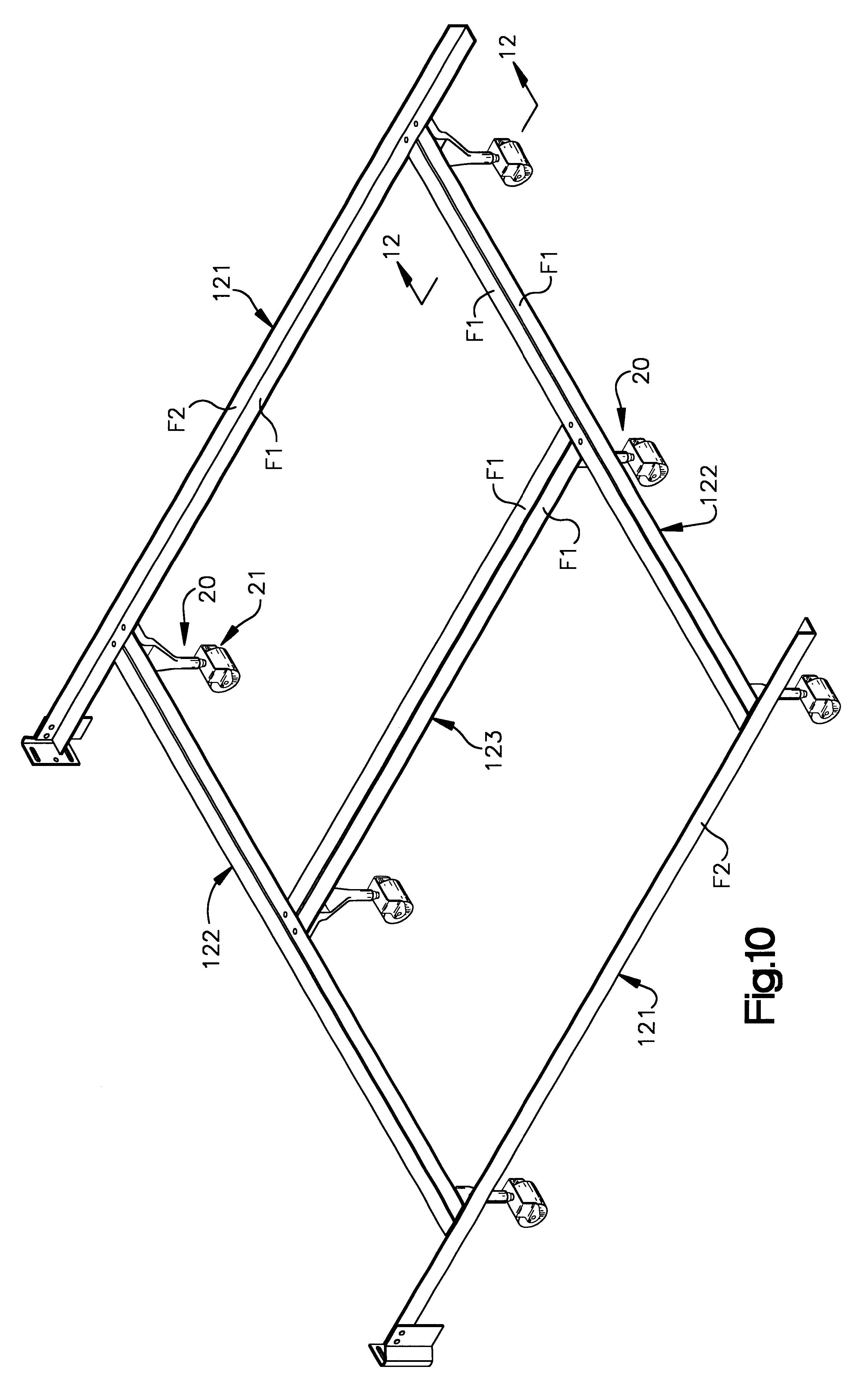 Patent Us6397412 Bed Frame Structures With Uni Universal