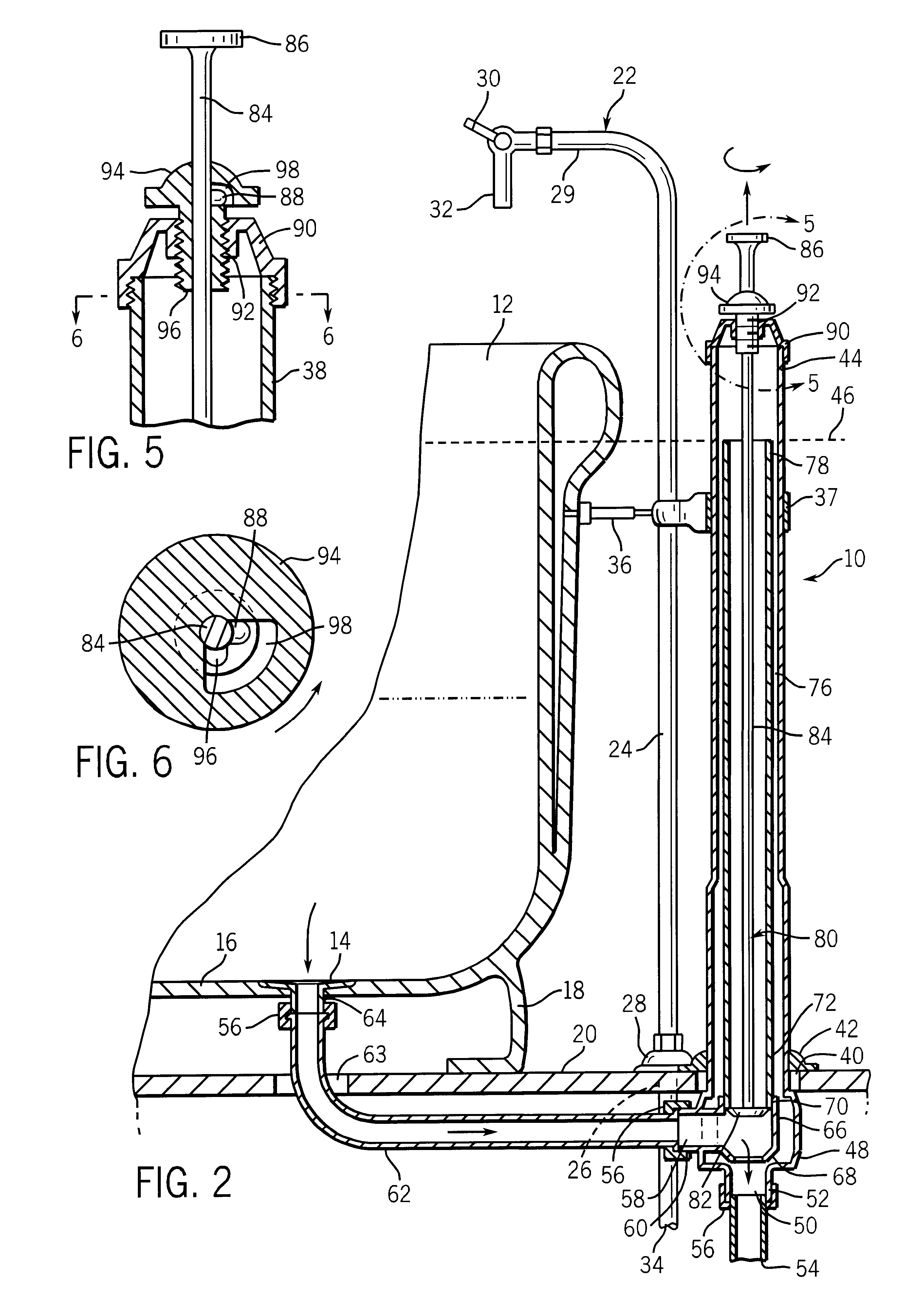 Patent Us6415463 Drain Stop And Overflow Mechanism For A Bathtub Patent Drawing