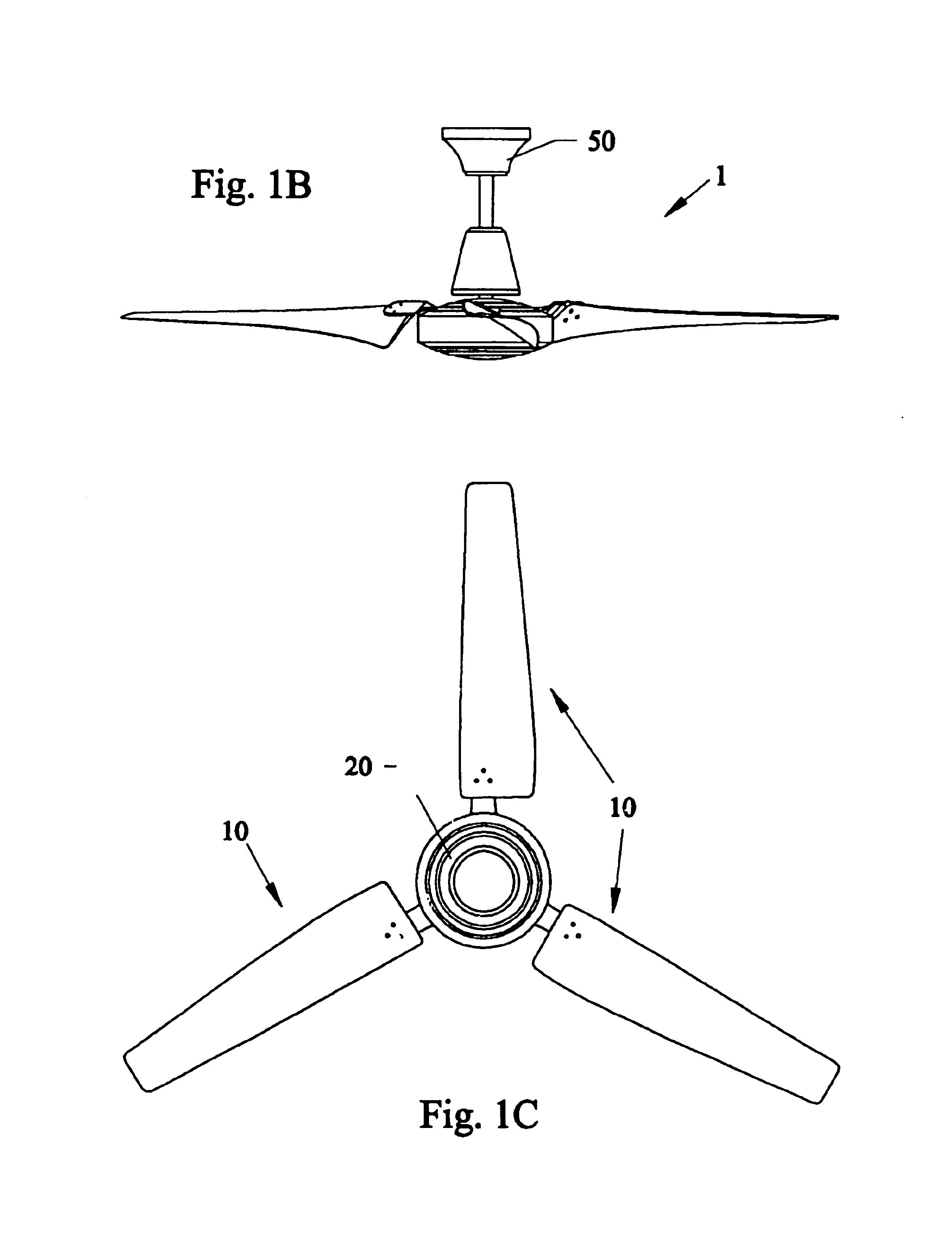 Patent Us6884034 Enhancements To High Efficiency Ceiling Fan Patent Drawing