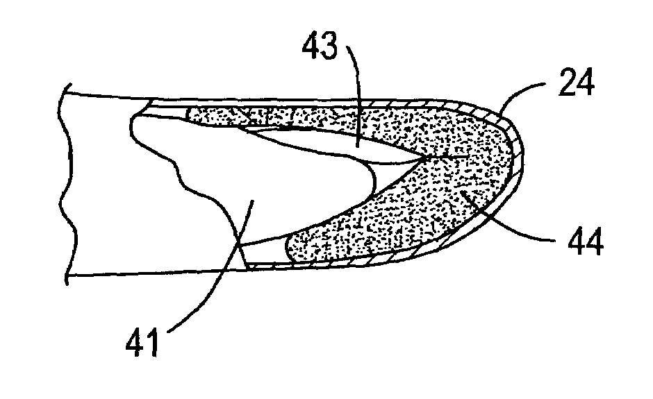 Patent US6981283 , Gardening gloves with cushion insert to