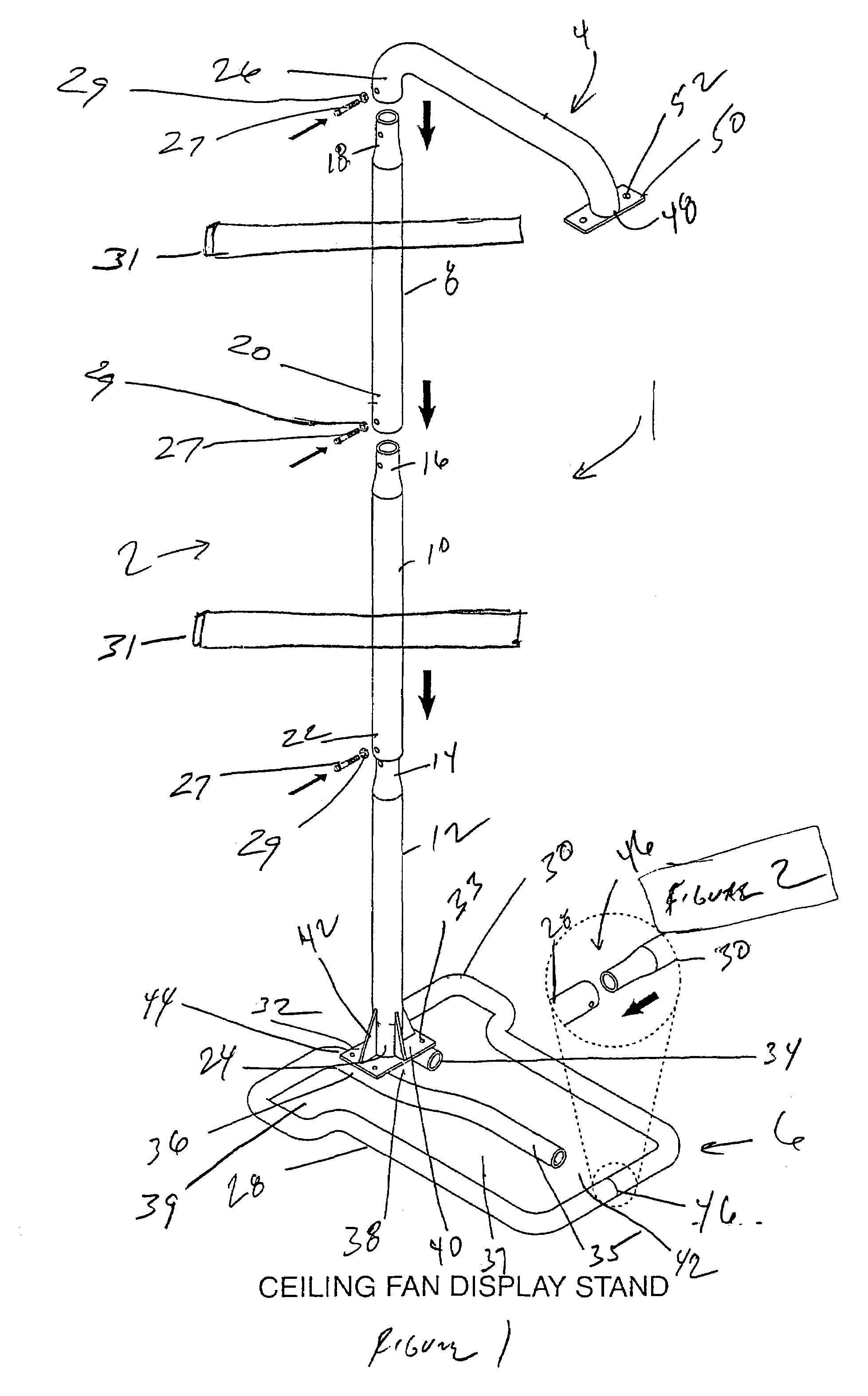 Patent Us7374138 Ceiling Fan Display Google Patents Patent Drawing