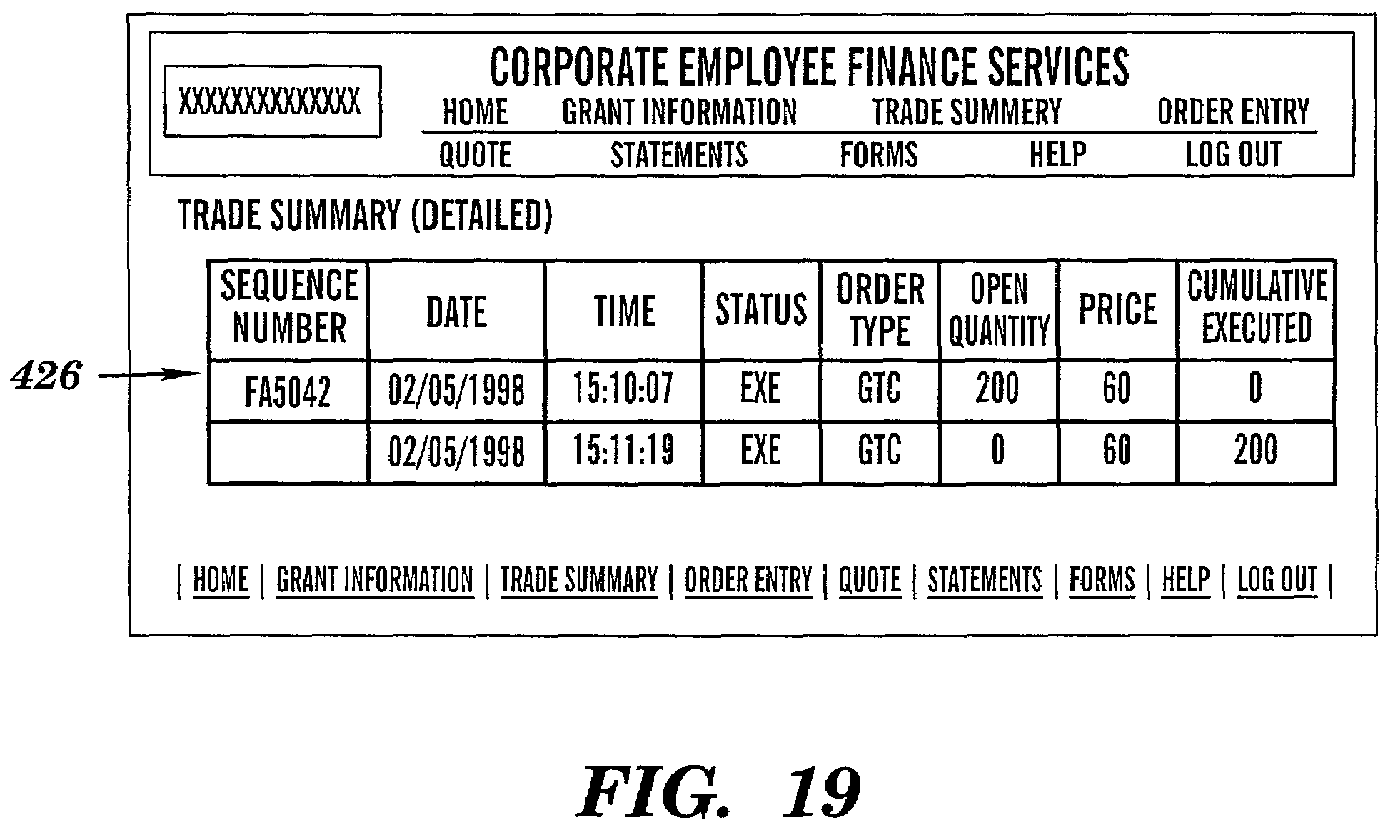 Simplified method for stock options