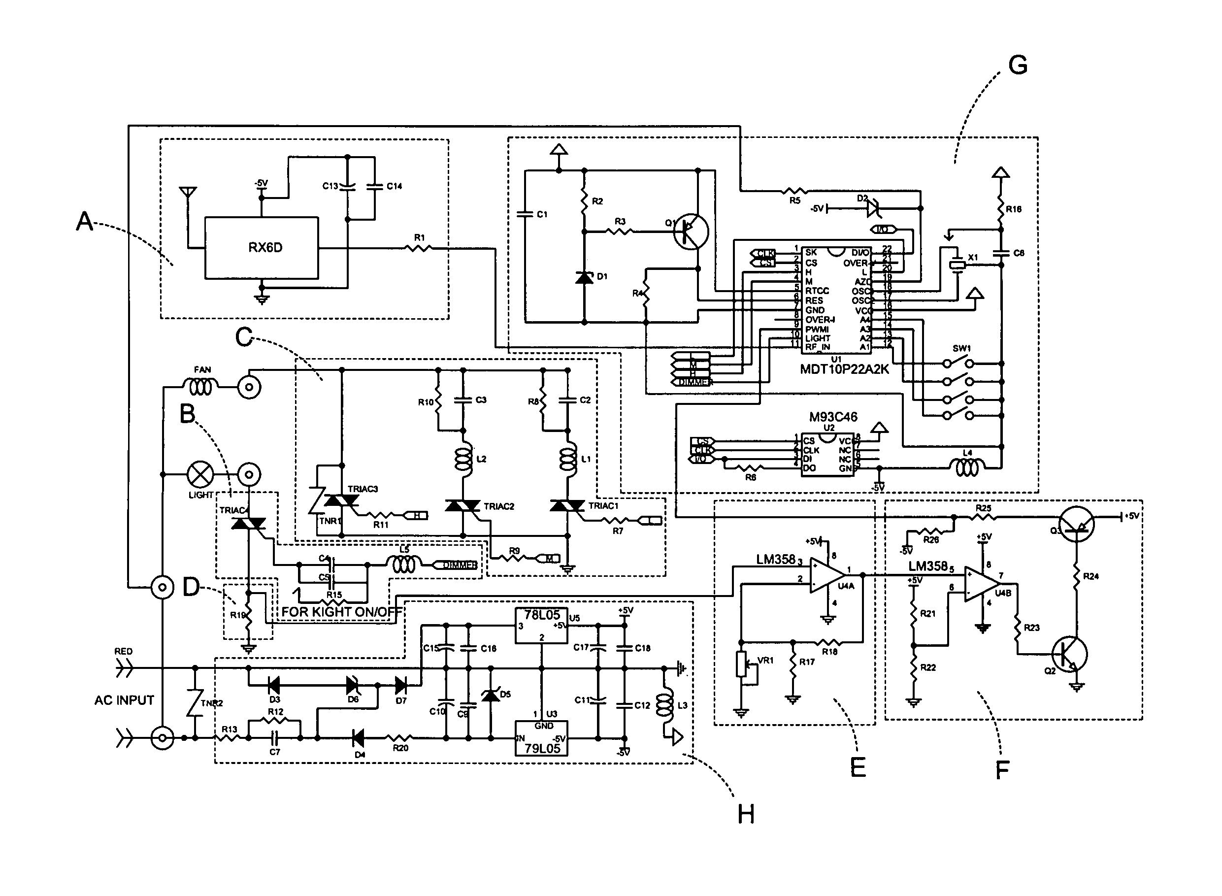 Ceiling Fan Remote Schematic Outdoor Fans Ceiling Fan 3 Way Circuit Source Patent Drawing