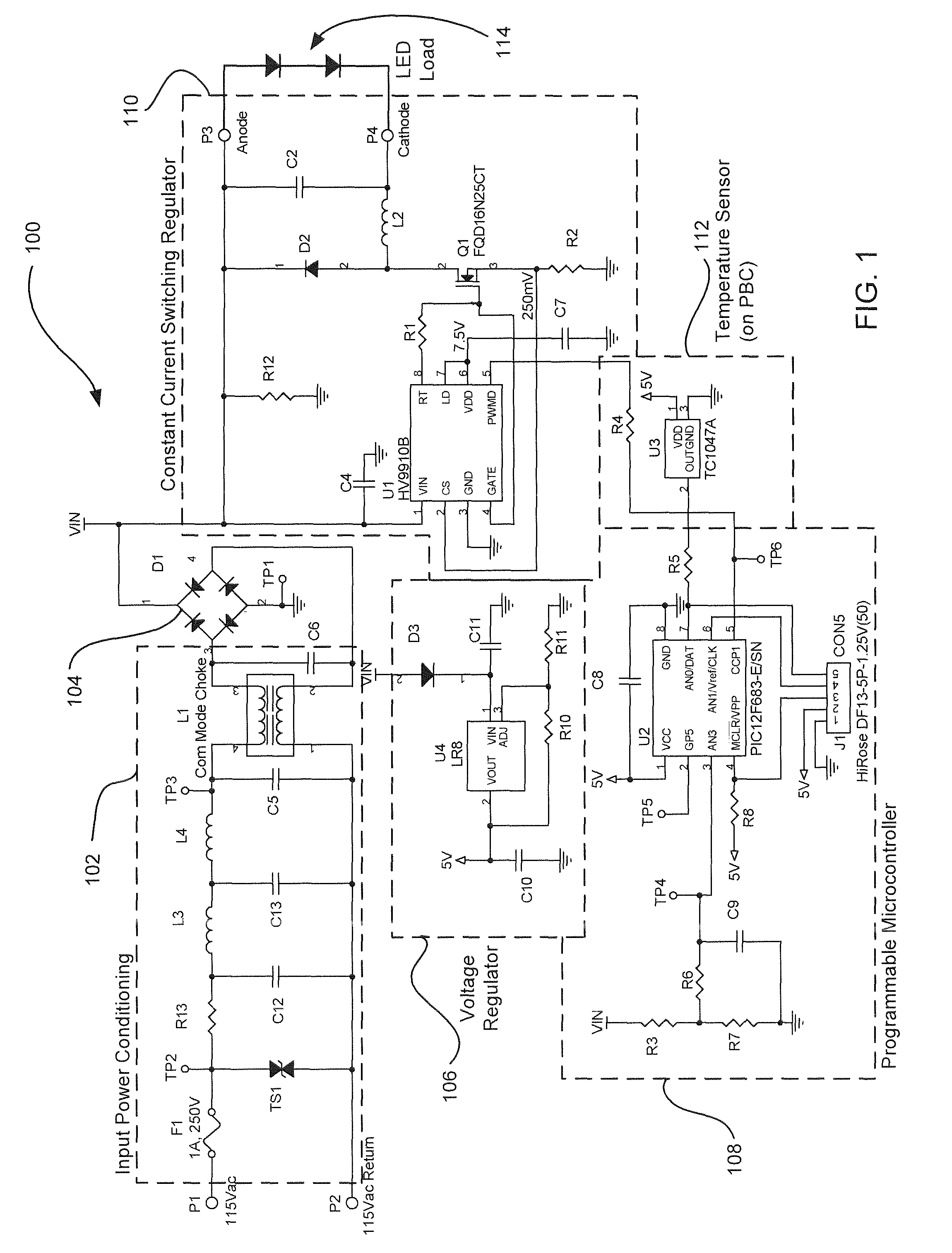 patent us8310171 line voltage dimmable constant current led US08310171 20121113 D00001 patent us8310171 line voltage dimmable constant current led,Wiring Diagram For A Led Driver