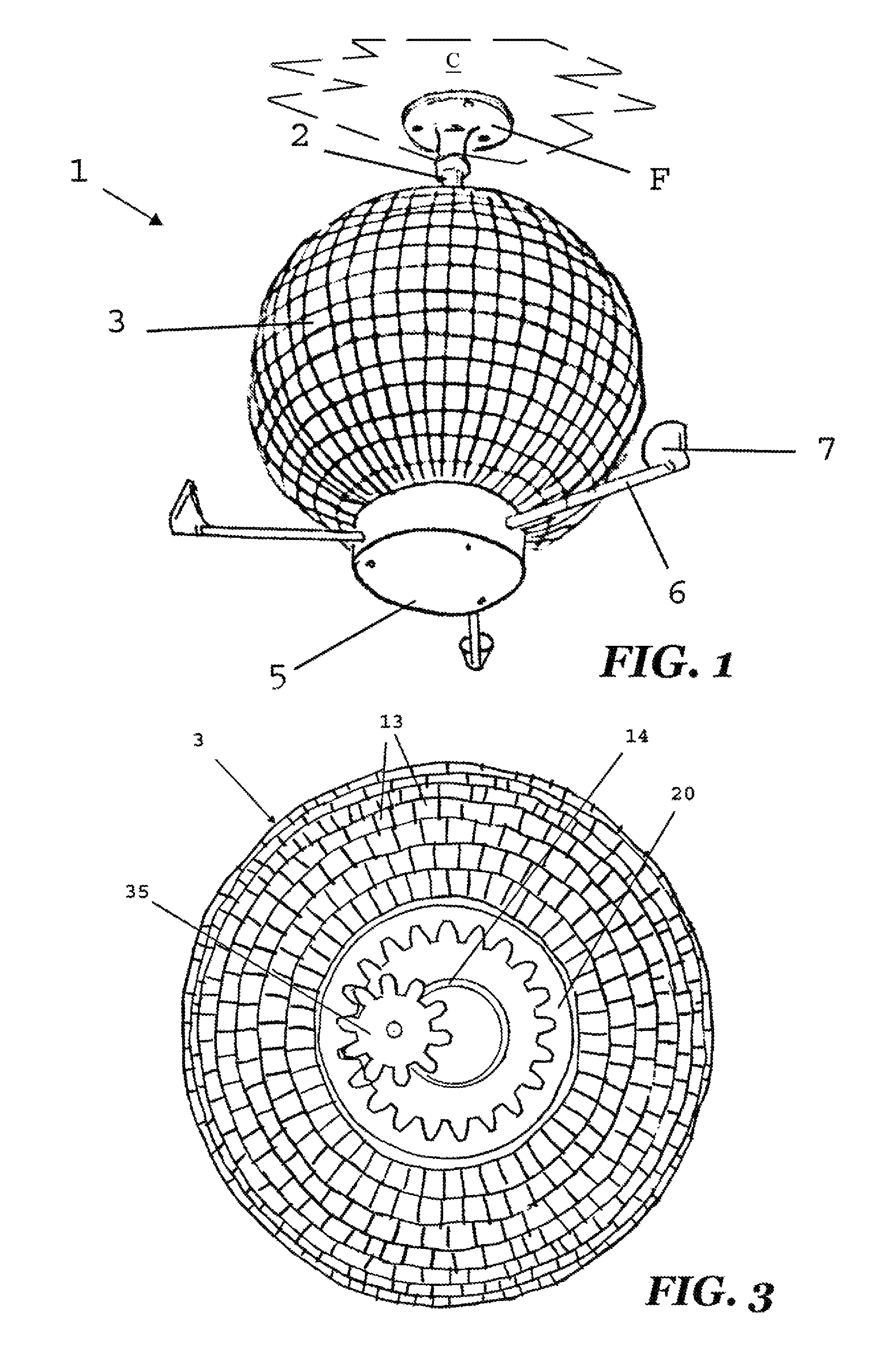Brevet Us8672496 Socket Supported Disco Mirror Ball Google Brevets Patent Drawing