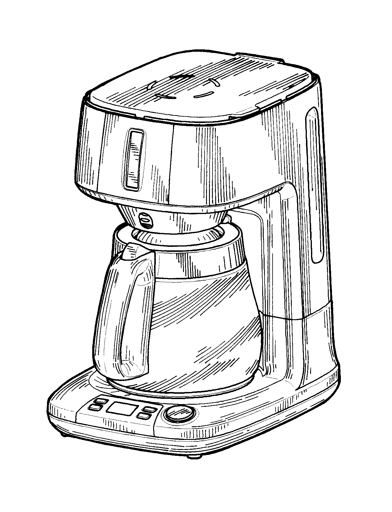 drawing maker patent usd628007 coffee maker patents drawing maker patent usd628007 coffee maker patents