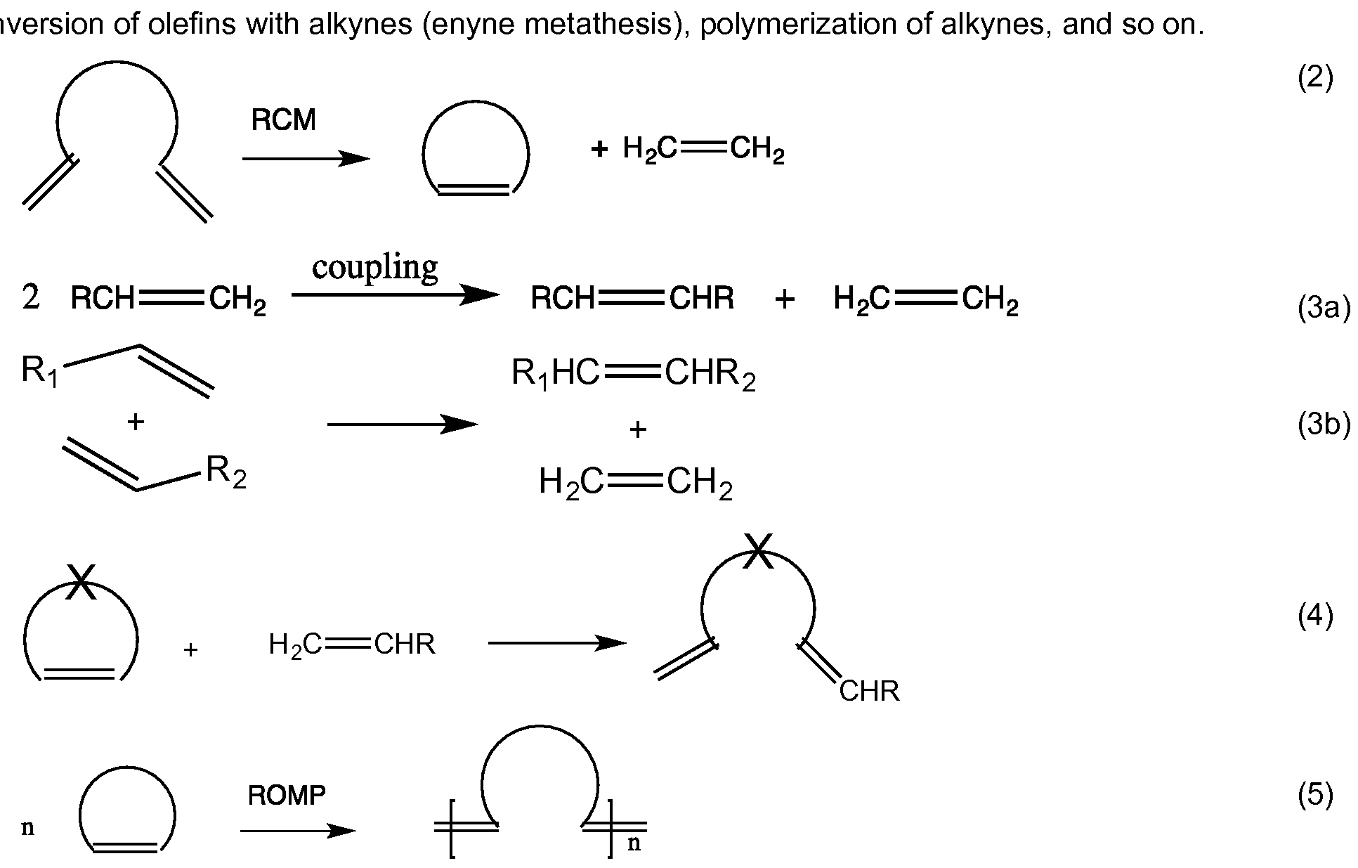 olefin ring closing metathesis olefin ring closing metathesis