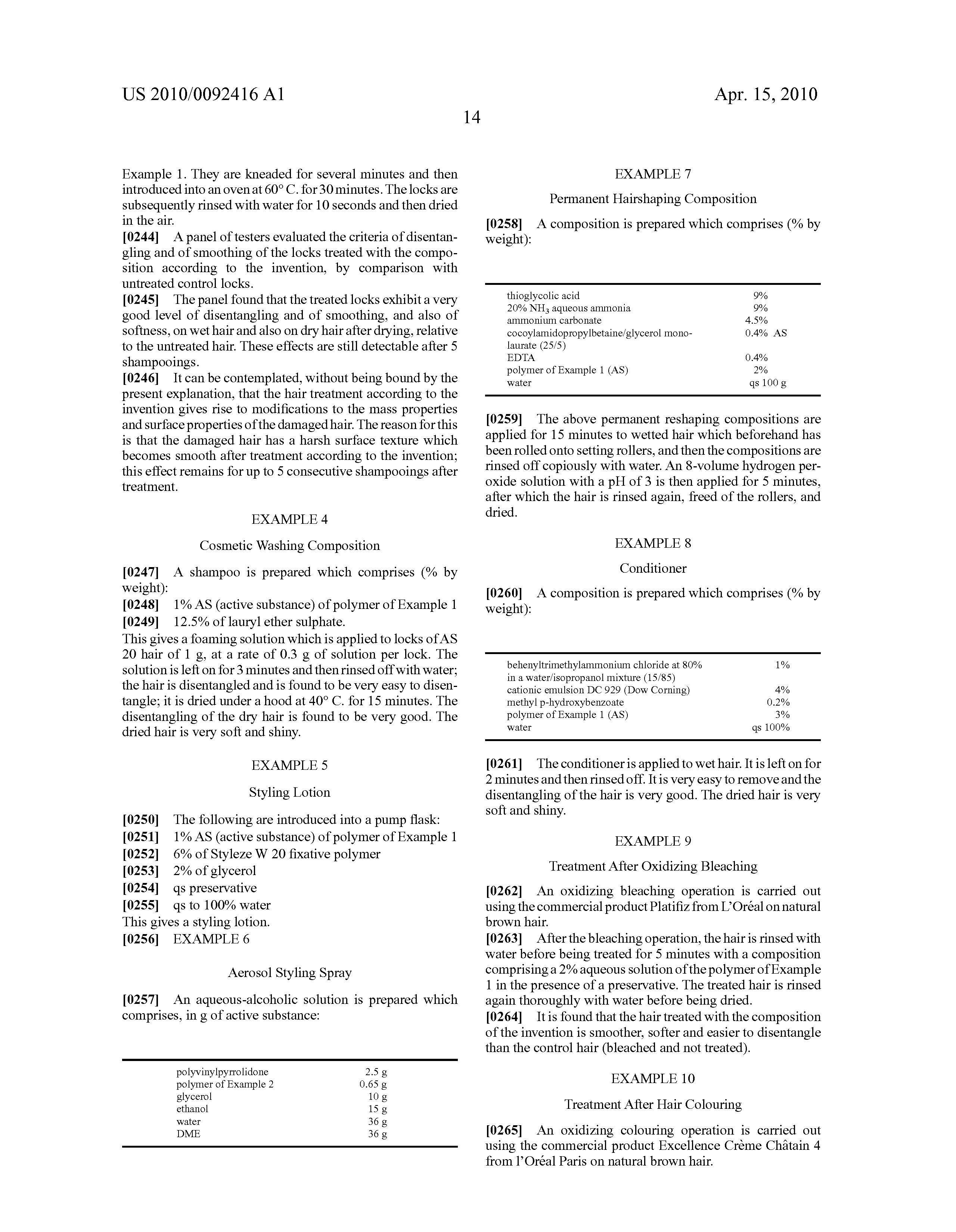 Cream Solaris: composition and method of application Cream Solaris: composition and method of application