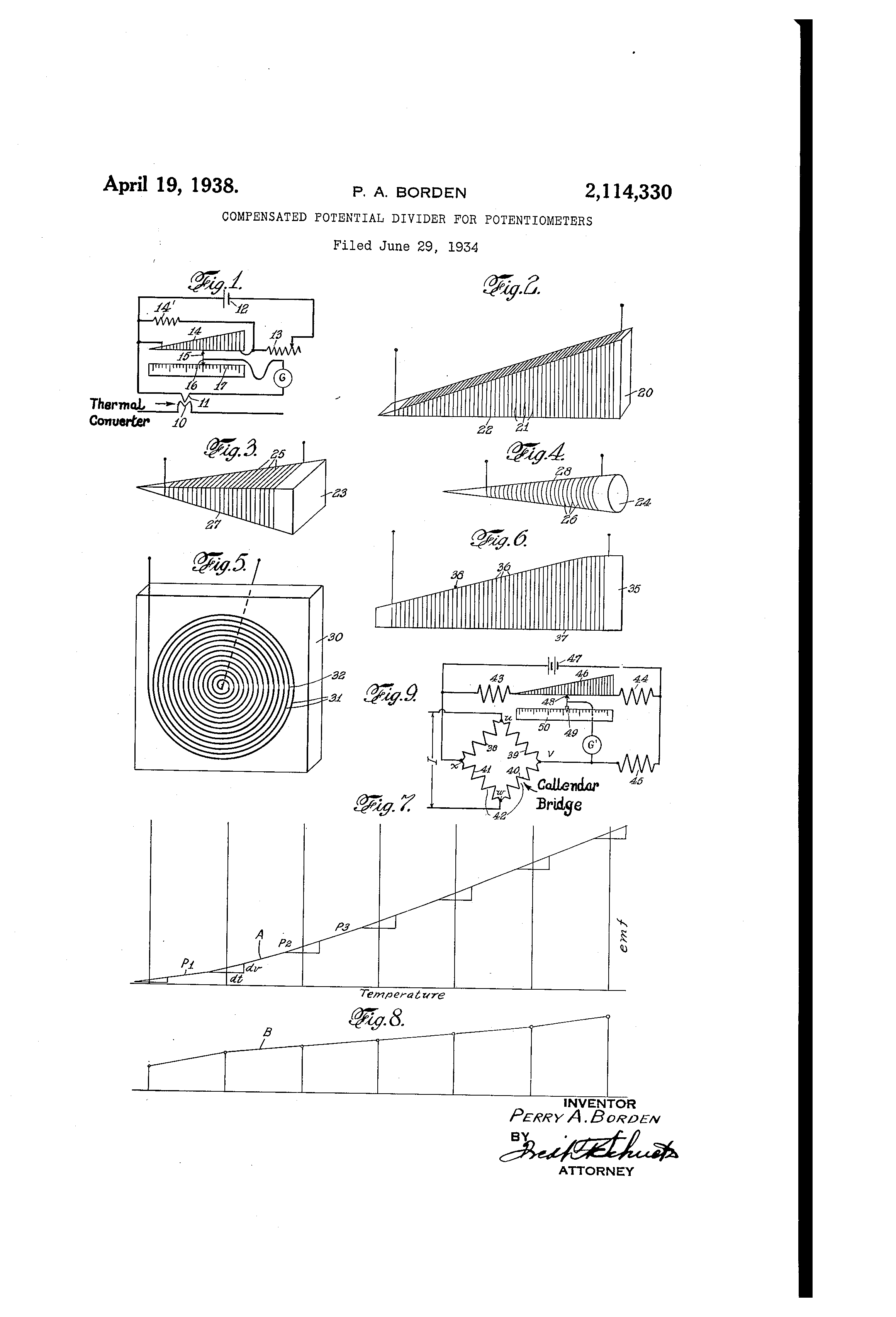 patent us2114330 compensated potential divider for potentiometersNonlinear Variable Resistor Google Patents On 3 Wire Variable Resistor #9
