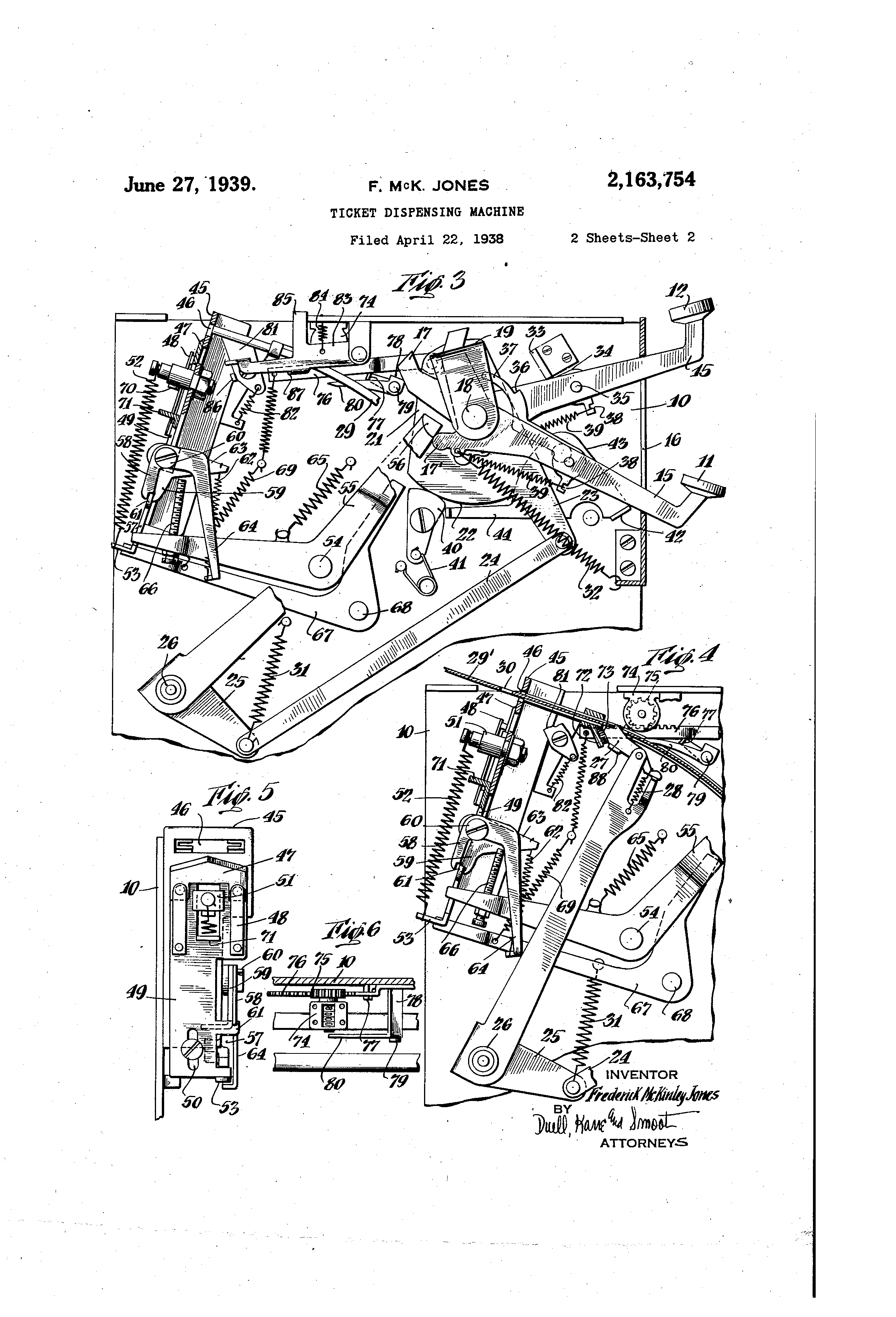 Patent US2163754 - Ticket dispensing machine - Google Patents
