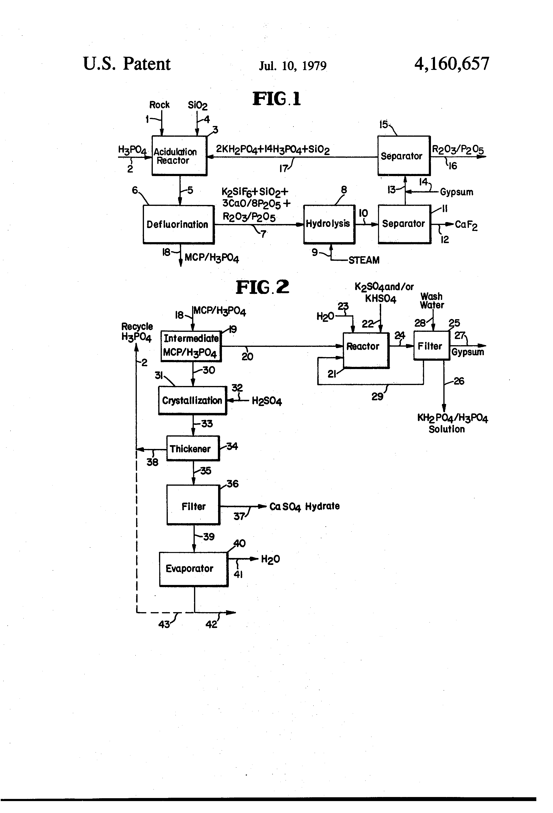 Patent Us4160657 Preparation Of Monocalcium Phosp And Patent Drawing