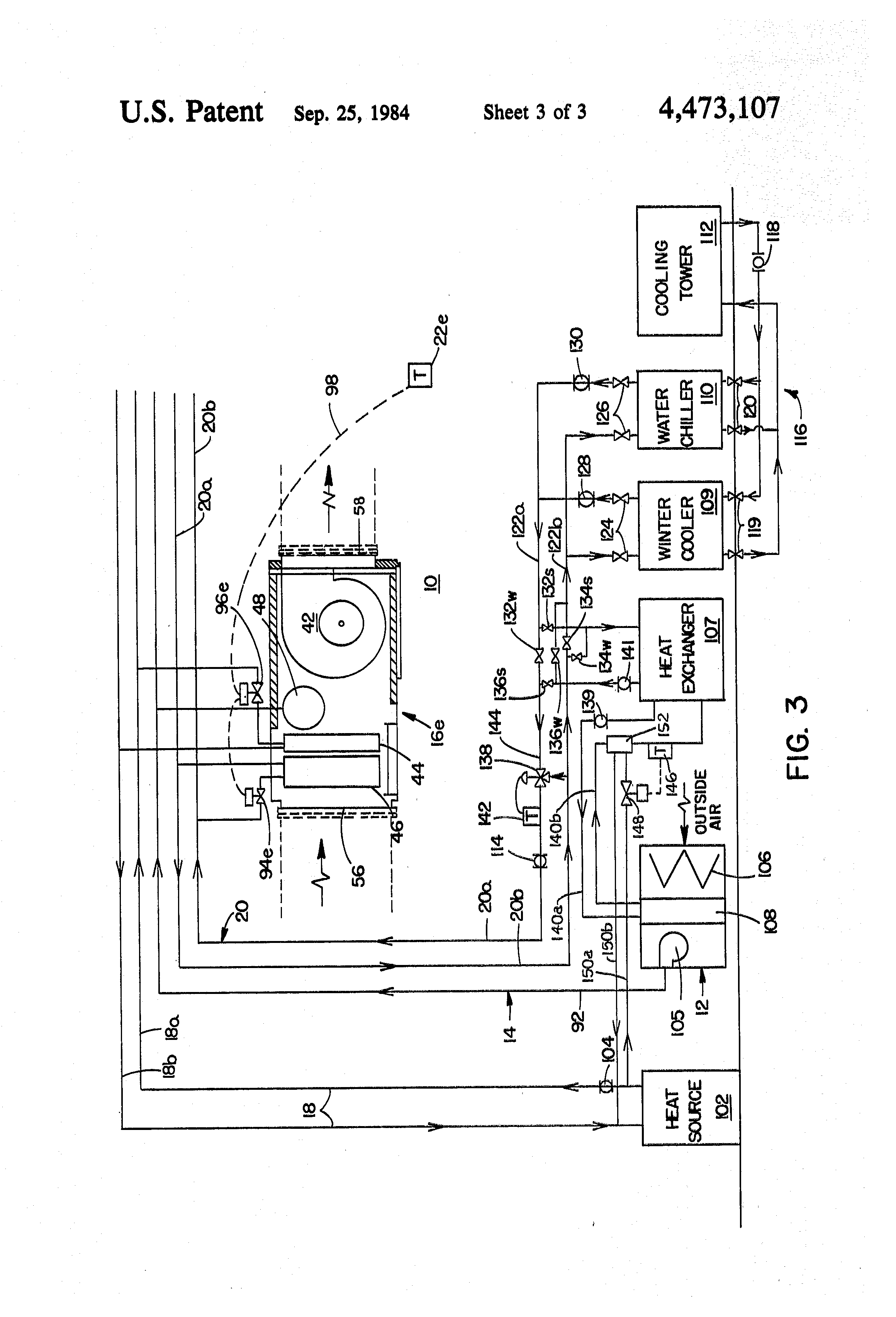 Patent Us4473107 Fan Coil Induction Unit System And Method Patent Drawing