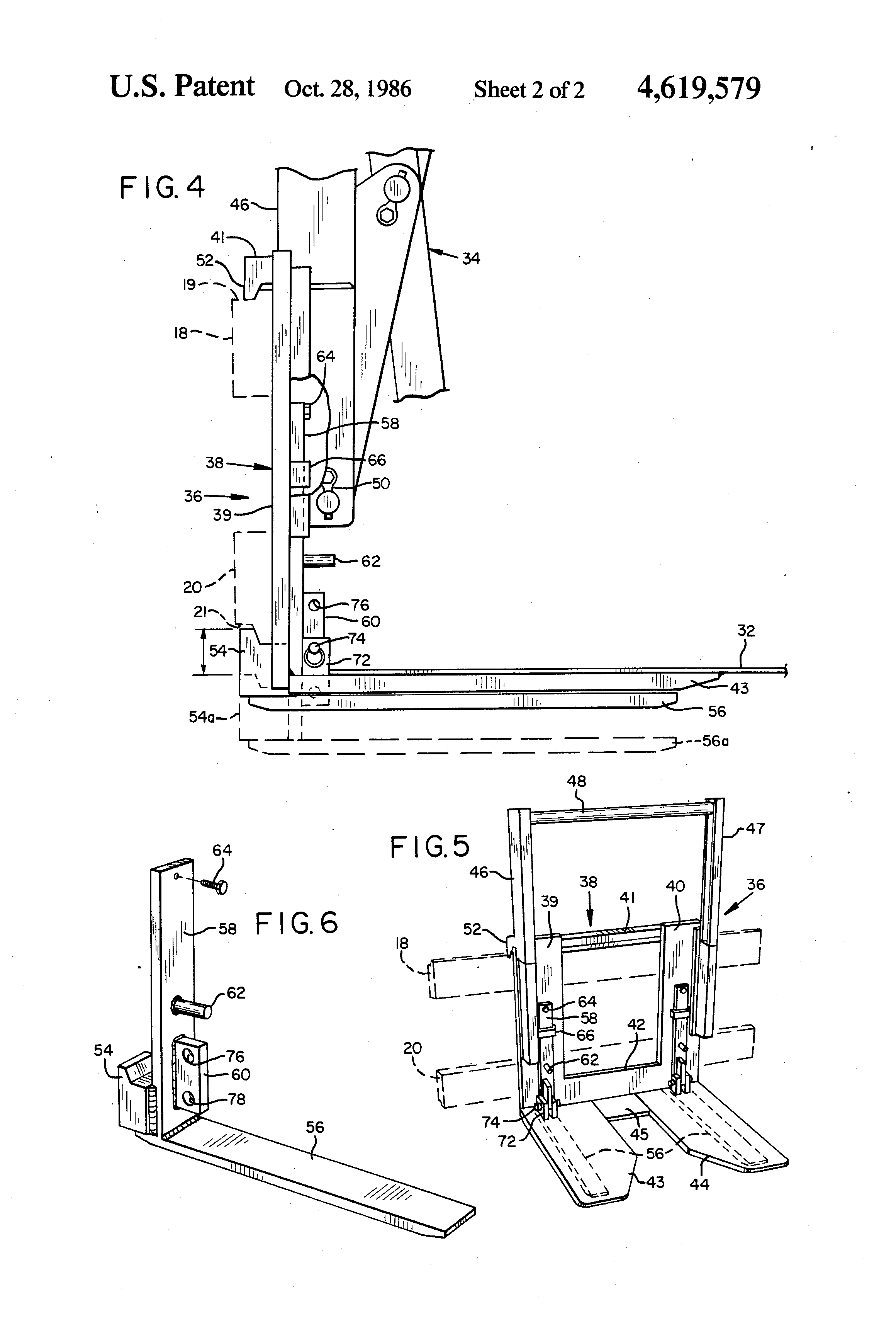 Forklift slots dimensions