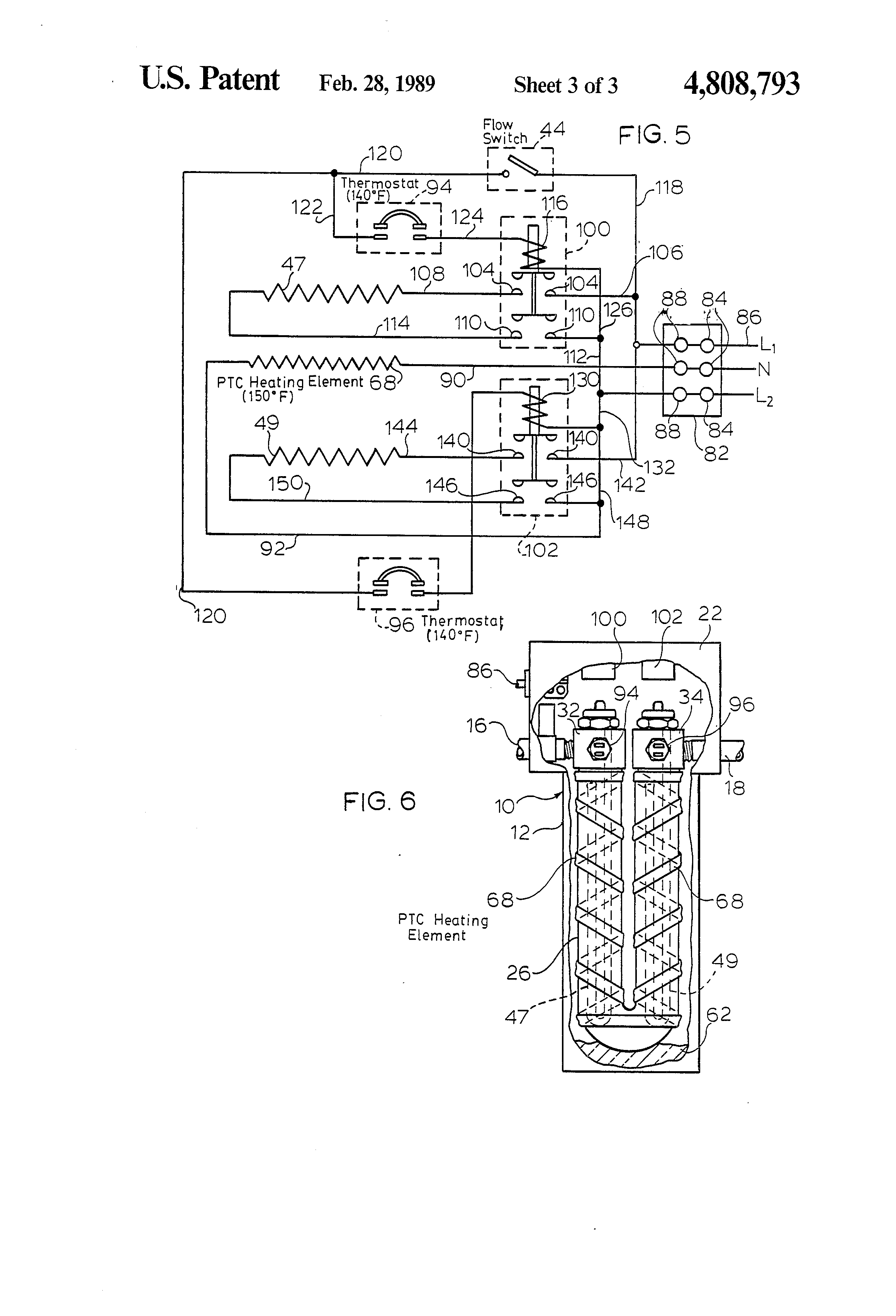 patent us4808793 tankless electric water heater with US4808793 3 patent us4808793 tankless electric water heater with,Heat Lamp Wiring Diagram