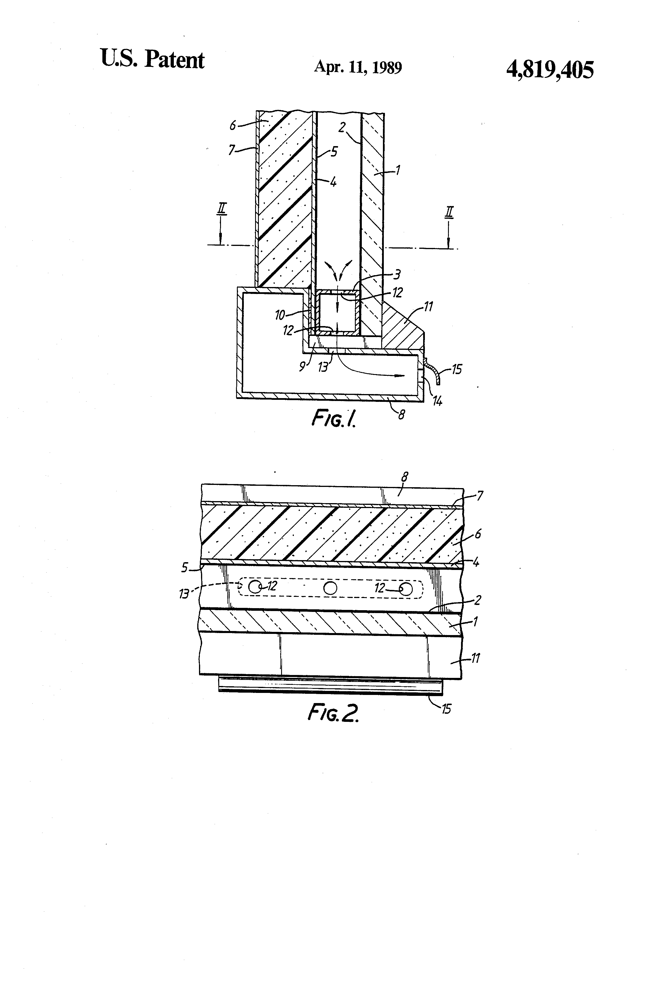 Patent Us4819405 Opaque Cladding Panel Google Patents Patent Drawing