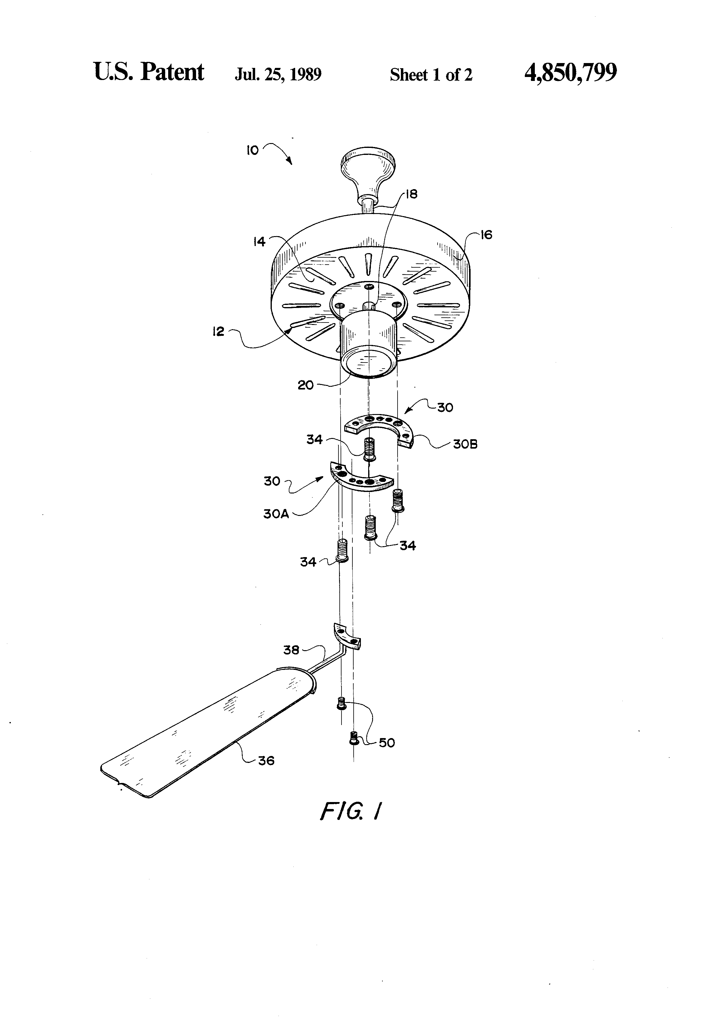 Patent Us4850799 Rubber Flywheel For Ceiling Fans Google Patents