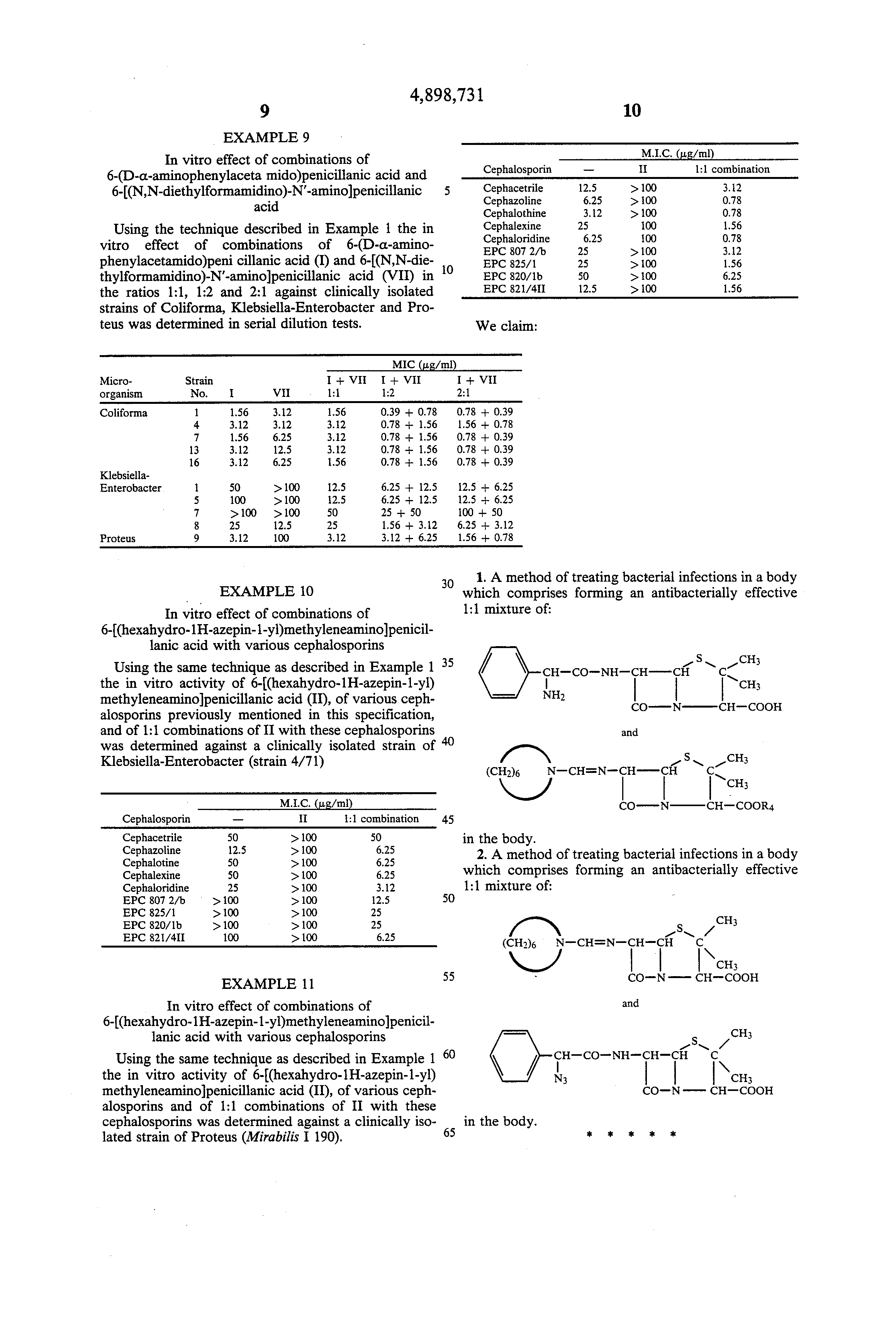 Patent US4898731 - Antibiotic combinations of penicillins Patent US4898731 - Antibiotic combinations of penicillins