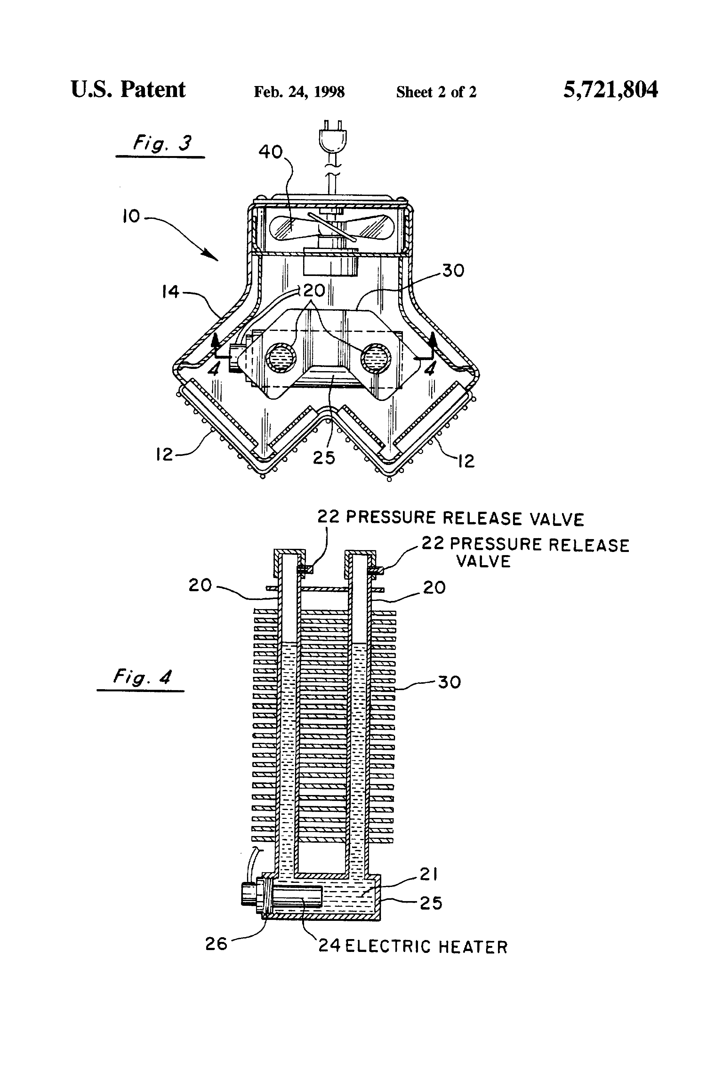 patent us5721804 - y-shaped portable electric space heater with patent us5721804 - y-shaped portable electric space heater with
