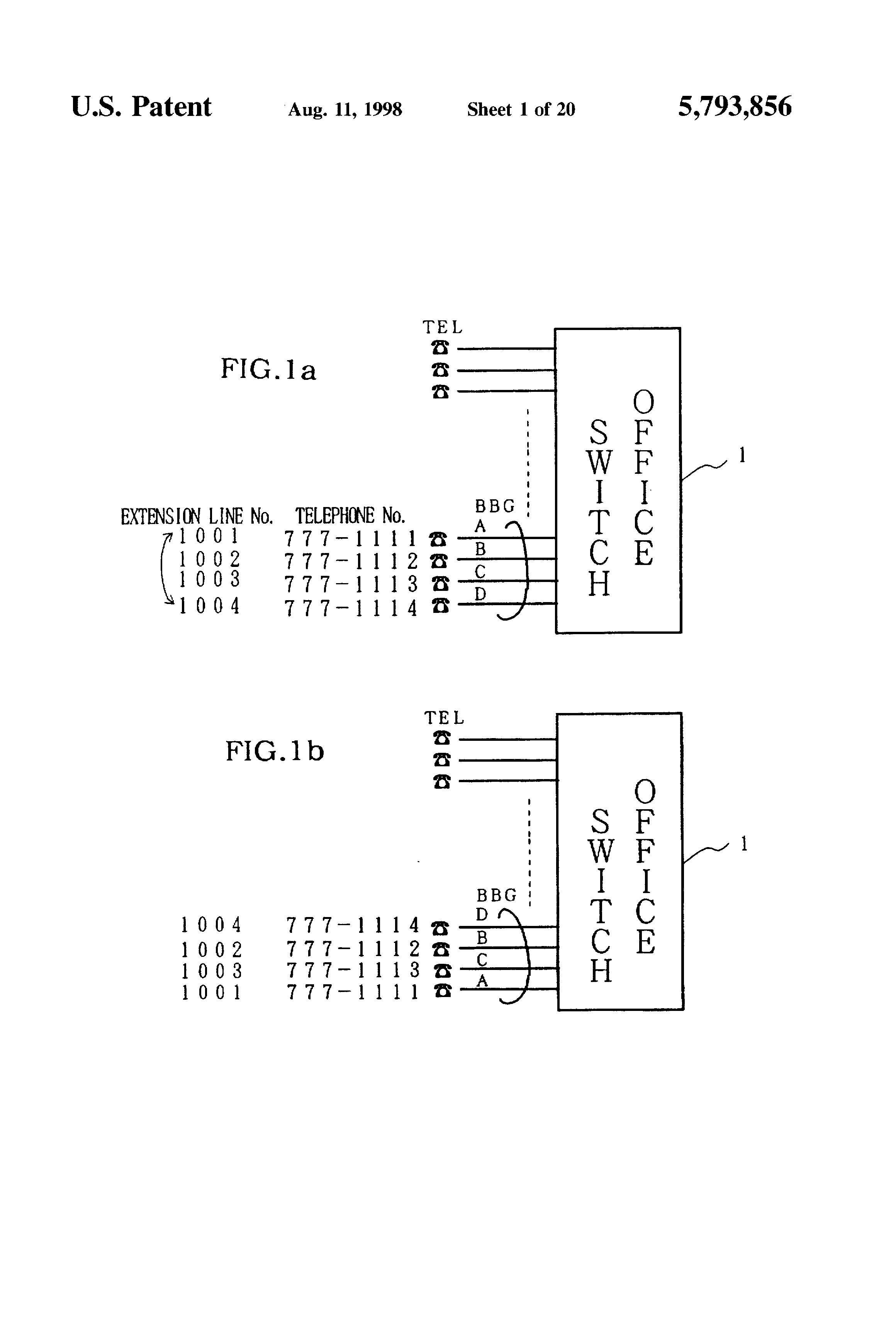 worksheet Number Line Without Numbers patent us5793856 switch system for switching extension numbers drawing