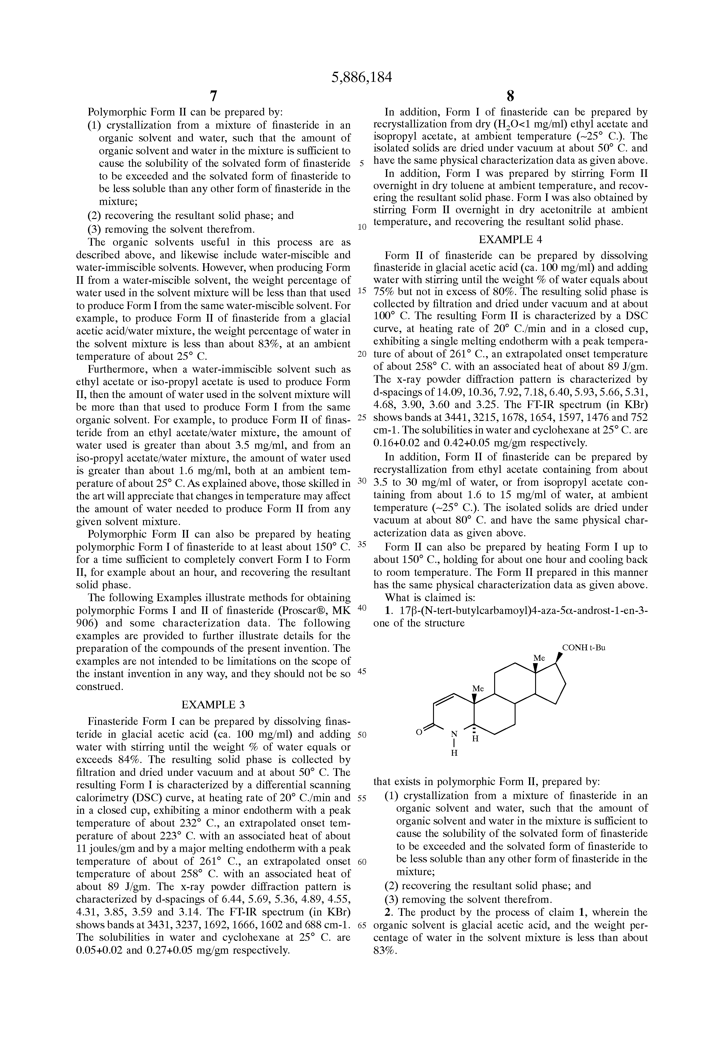 Propecia patent