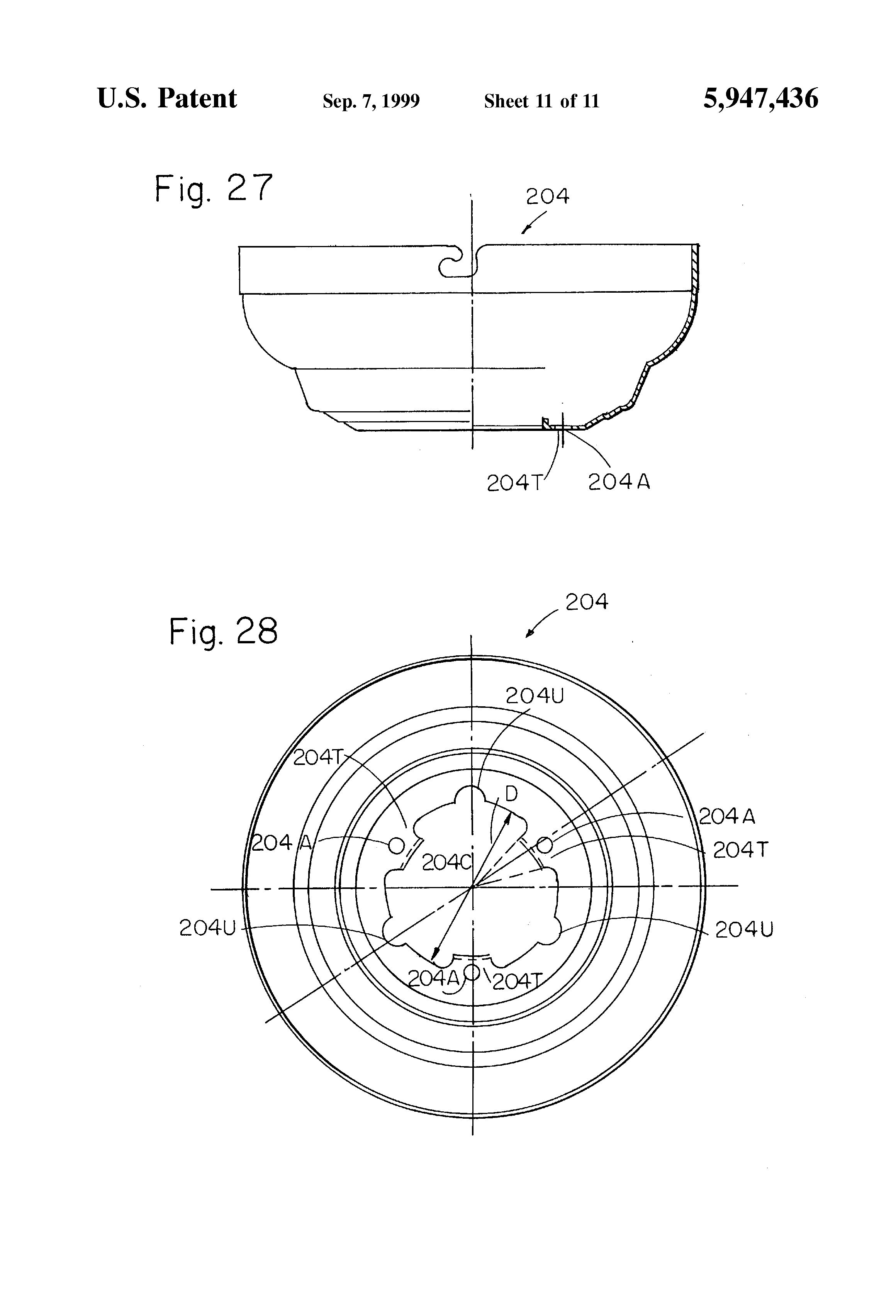 Patent Us5947436 Ceiling Fan Hanger Bracket Canopy And Patent Drawing