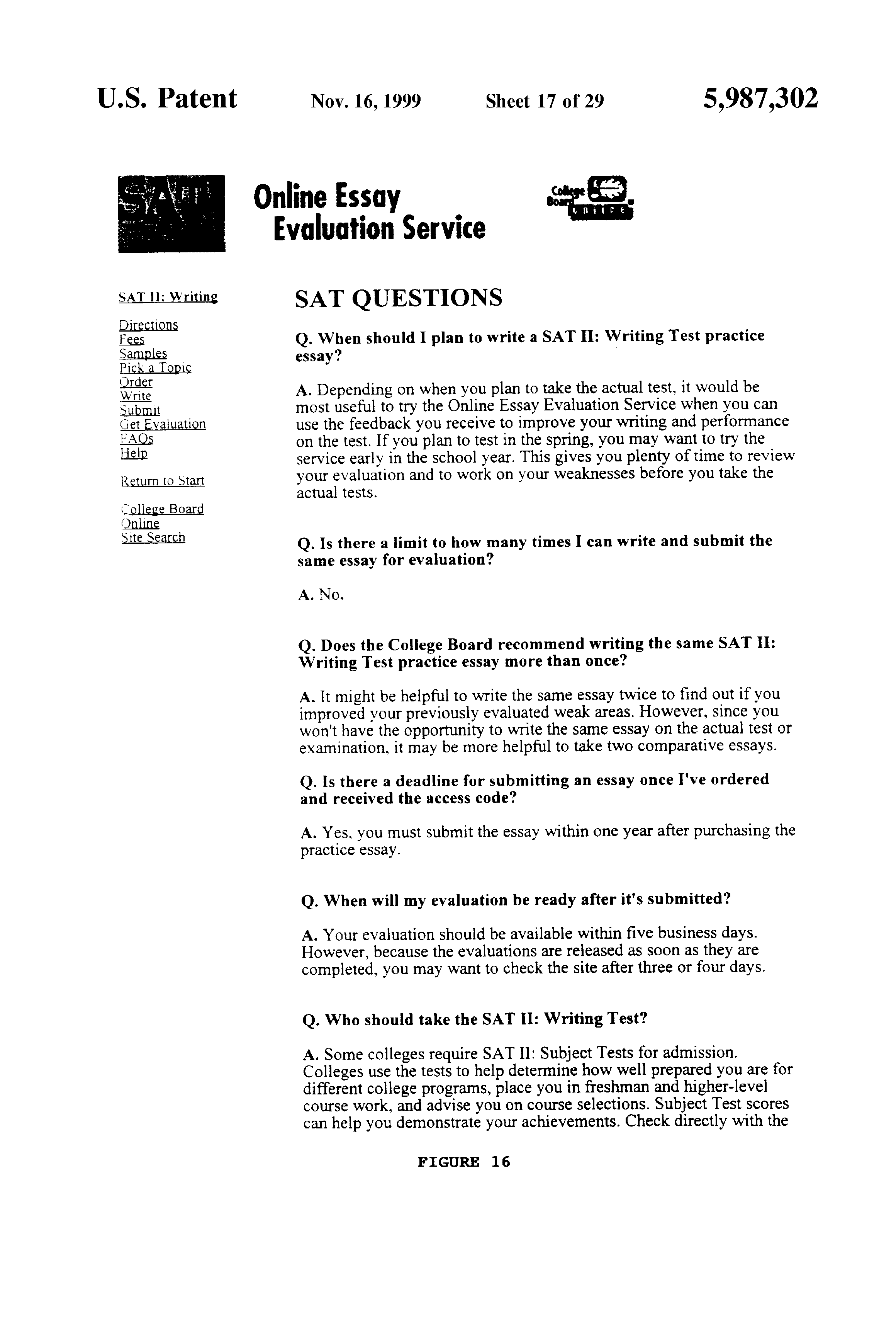does the sat have an essay
