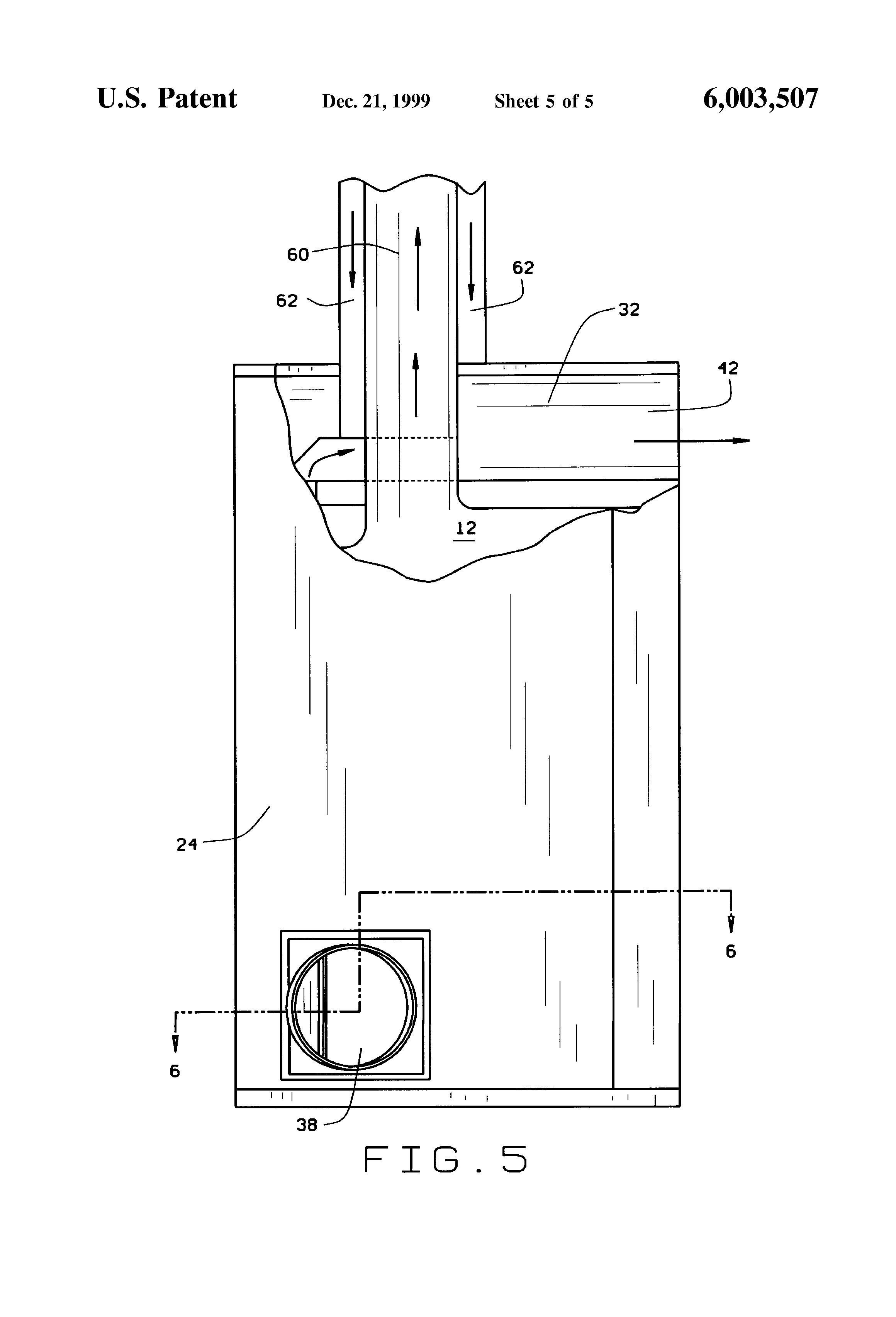 Patent US6003507 Gas Heater Having Firebox With