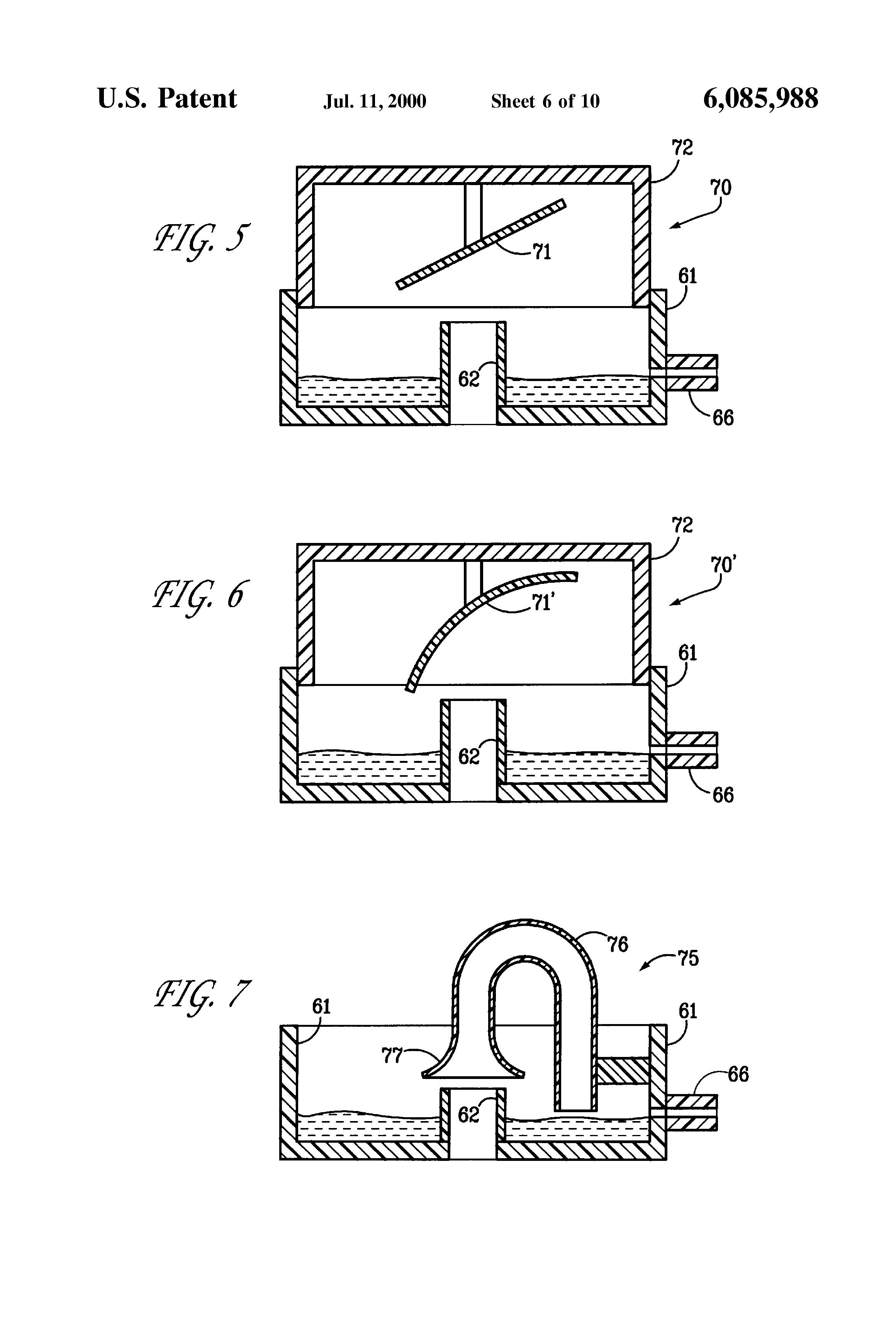 Patent US6085988 Laminar flow vertical jet stream nozzle with overhead stream capture Google Patent US6085988 Laminar flow vertical jet stream nozzle with overhead stream capture Google