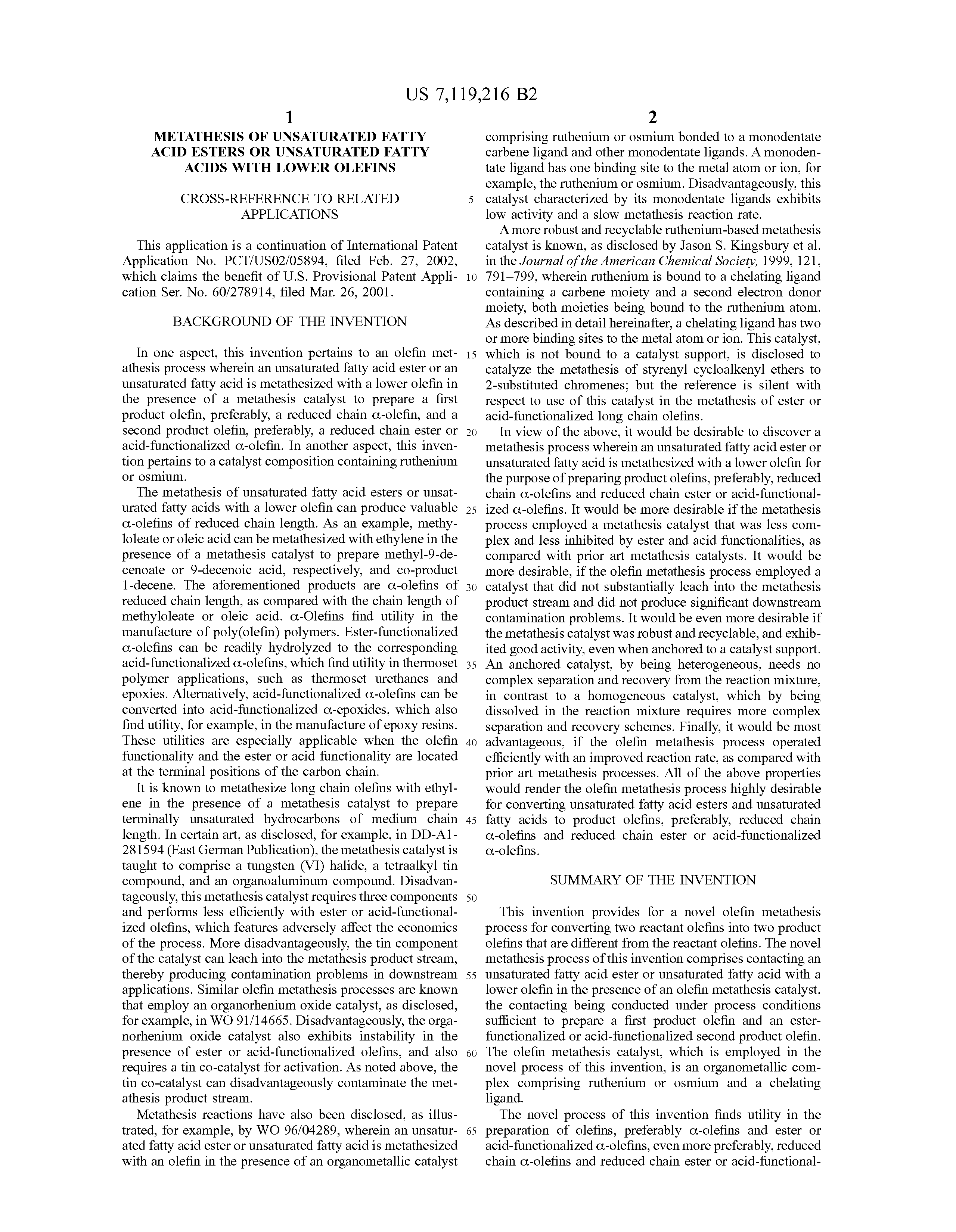 metathesis reactions of fatty acid esters 1 prog lipid res 198524(3):243-67 metathesis reactions of fatty acid esters boelhouwer c, mol jc pmid: 3916241 [pubmed - indexed for medline. metathesis reactions of fatty acid esters 1 prog lipid res 198524(3):243-67 metathesis reactions of fatty acid esters boelhouwer c, mol jc pmid: 3916241 [pubmed - indexed for medline.