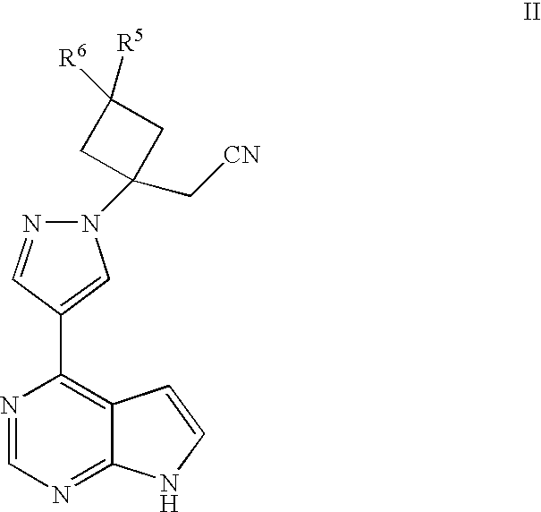 us8158616b2 azetidine and cyclobutane derivatives as jak figure us08158616 20120417 c00003