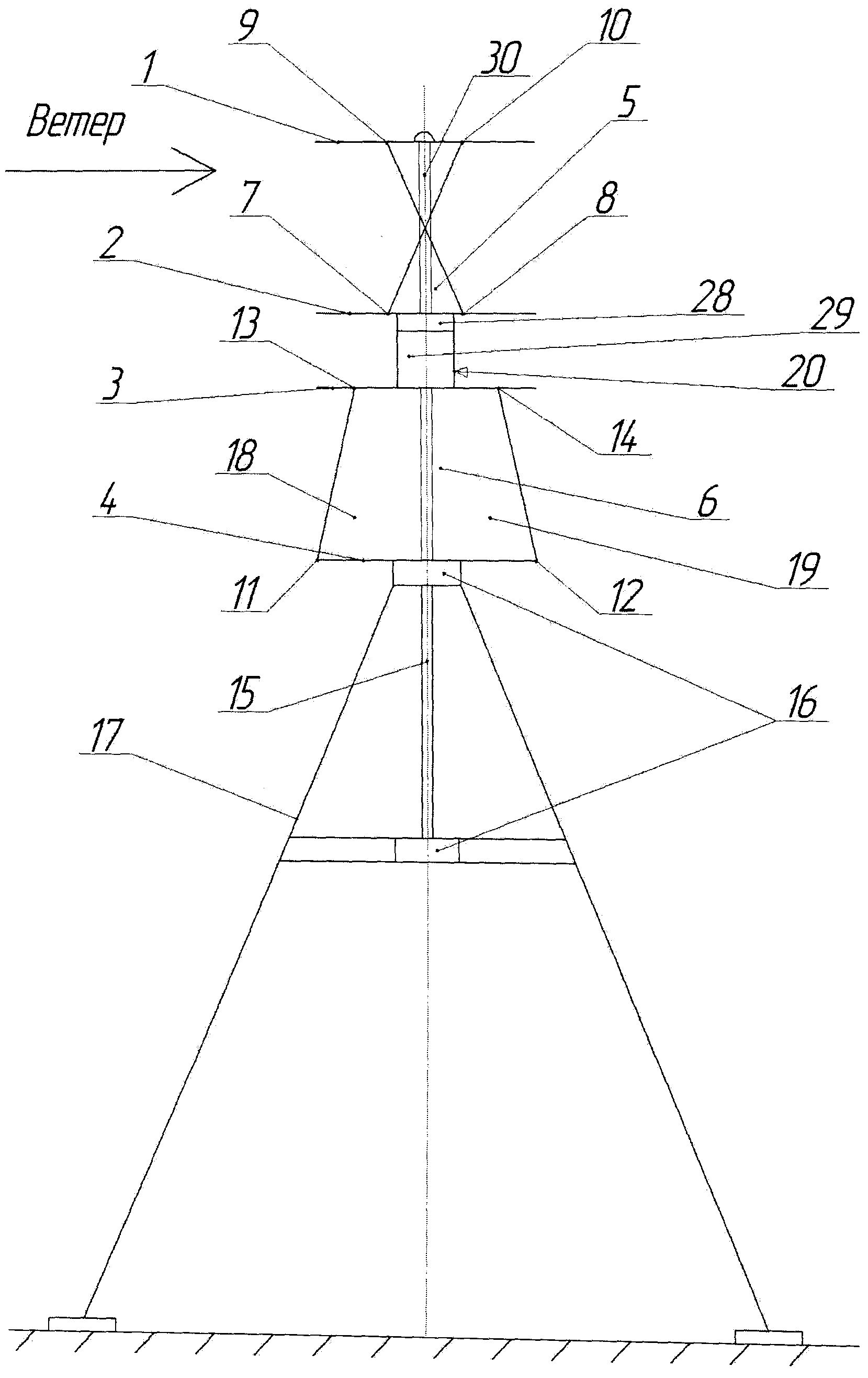 RU125264U1 - Вертикально-осевой ветрогенератор - Google Patents