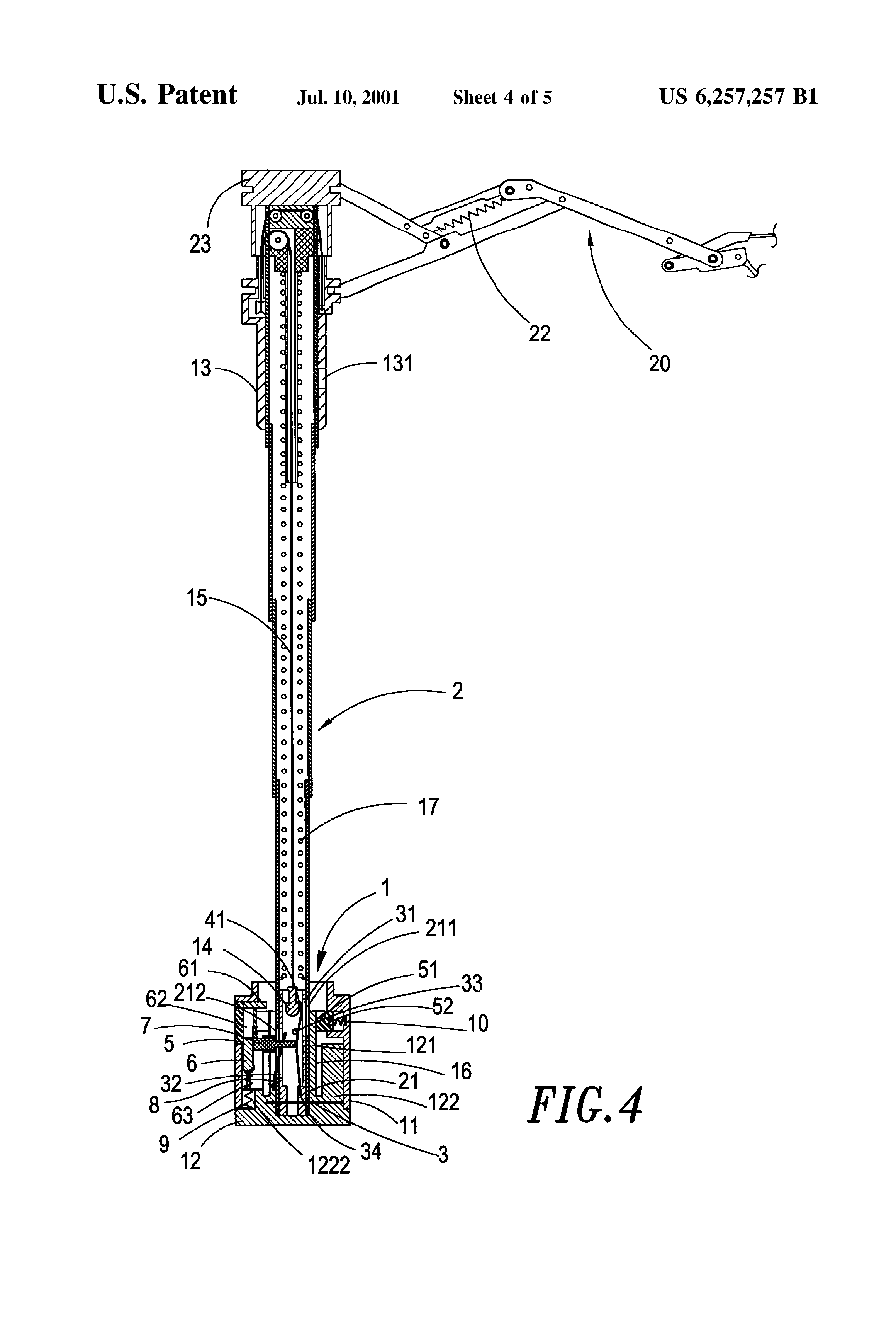 Us6257257b1 Automatic Opening And Closing Structure Of A Us6257257b1 Automatic Opening And Closing Structure Of A
