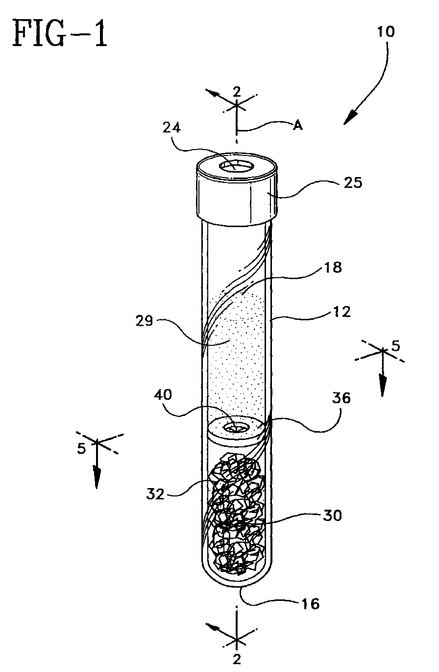 EP0875202A2 - Evacuated sample collection tube with aqueous additive ...