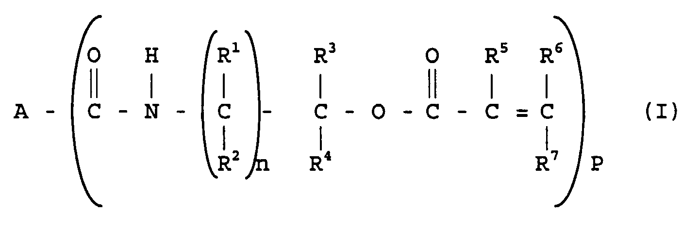 EP0978507A1 - Radiation curable acrylic acid esters containing amide ...