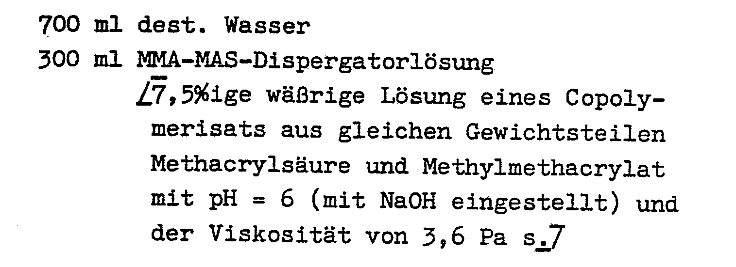 mischung  : wrige phase mixture  : aqueous phase