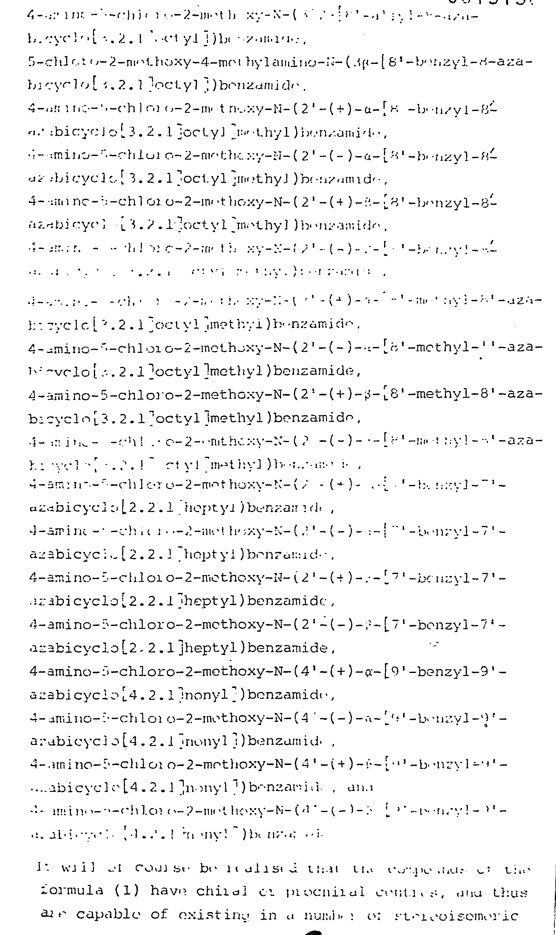 专利ep0013138a1 - azabicycloalkyl derivatives, a process for
