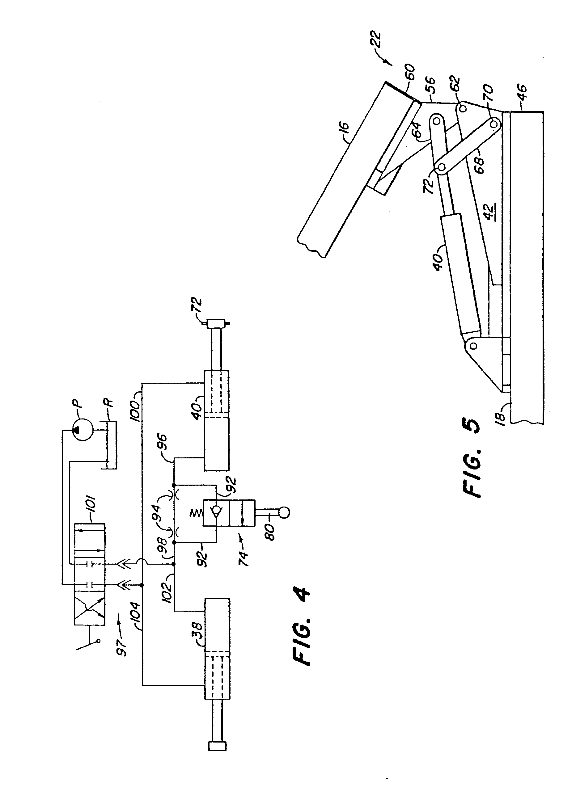 folding and unfolding implement or tool bar, part