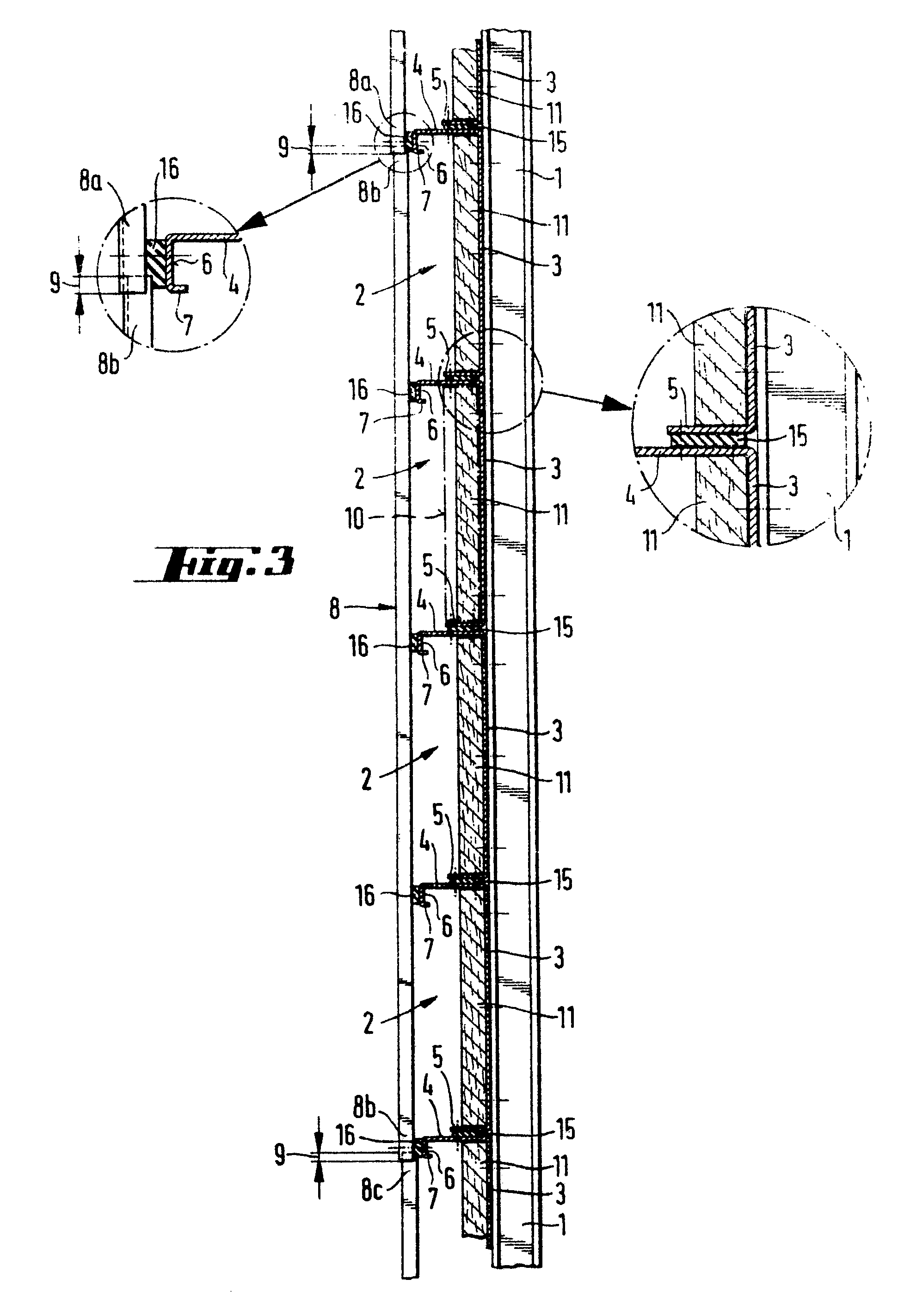 Kassettenprofile wand