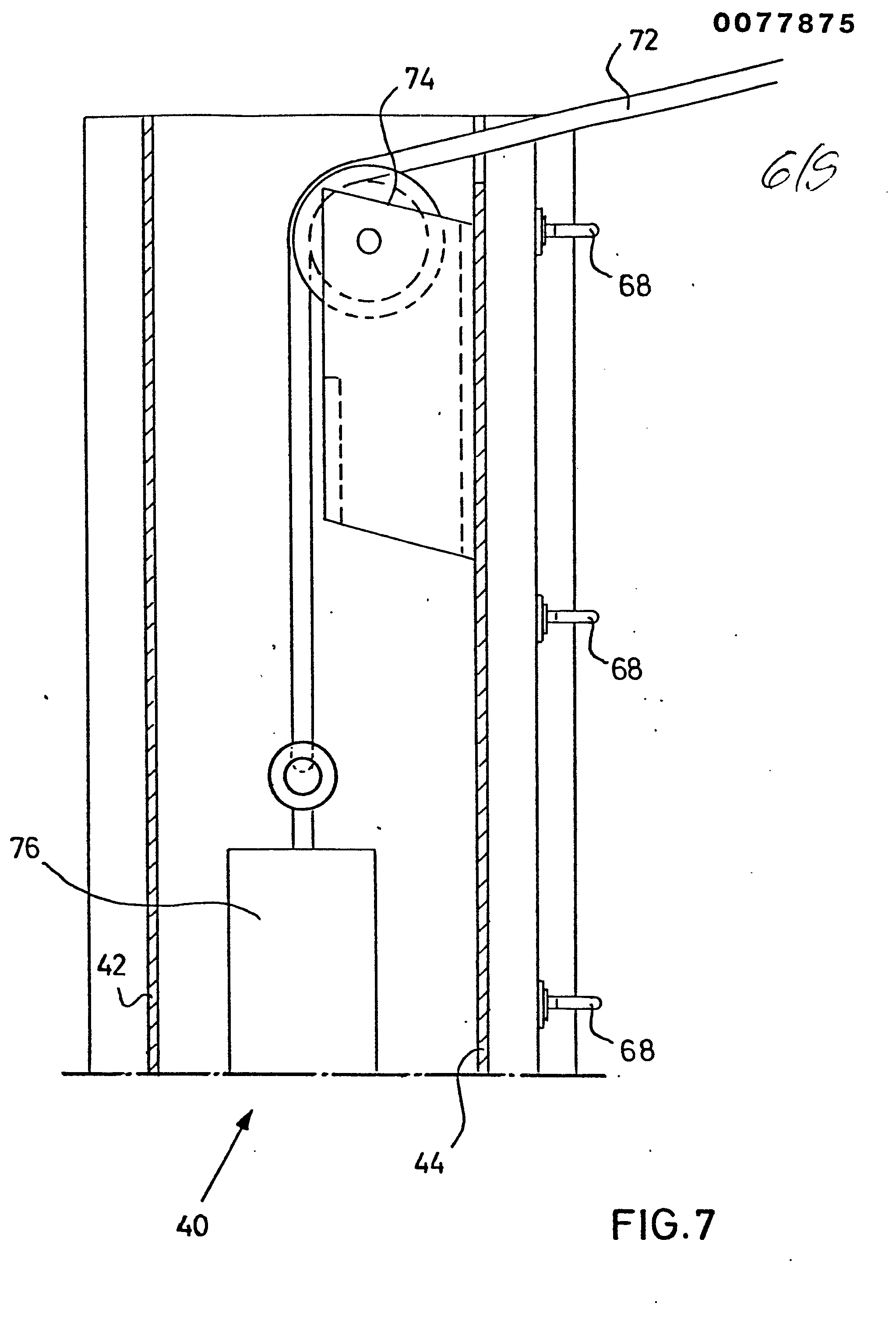 squash court with walls made of pressboard panels coated with